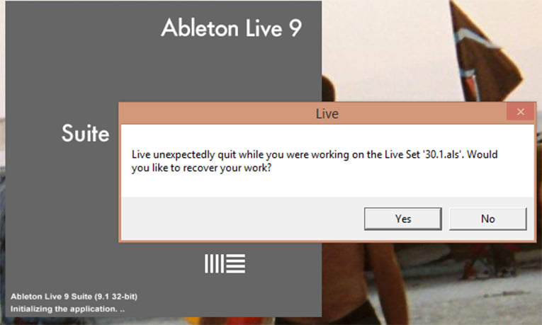 ableton live 9.7.5 crash