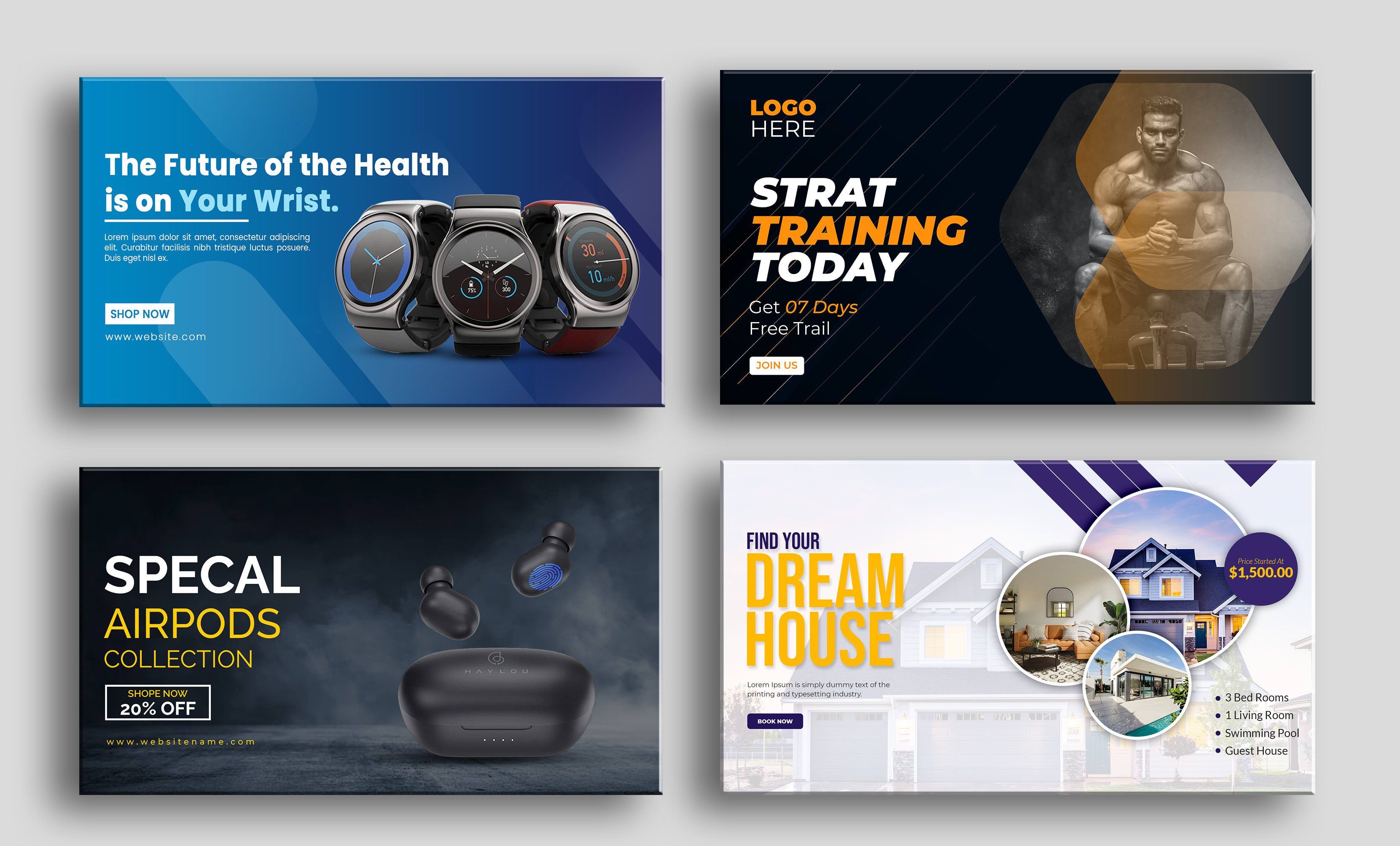 Design shopify banner, web banner, header, and hero image by