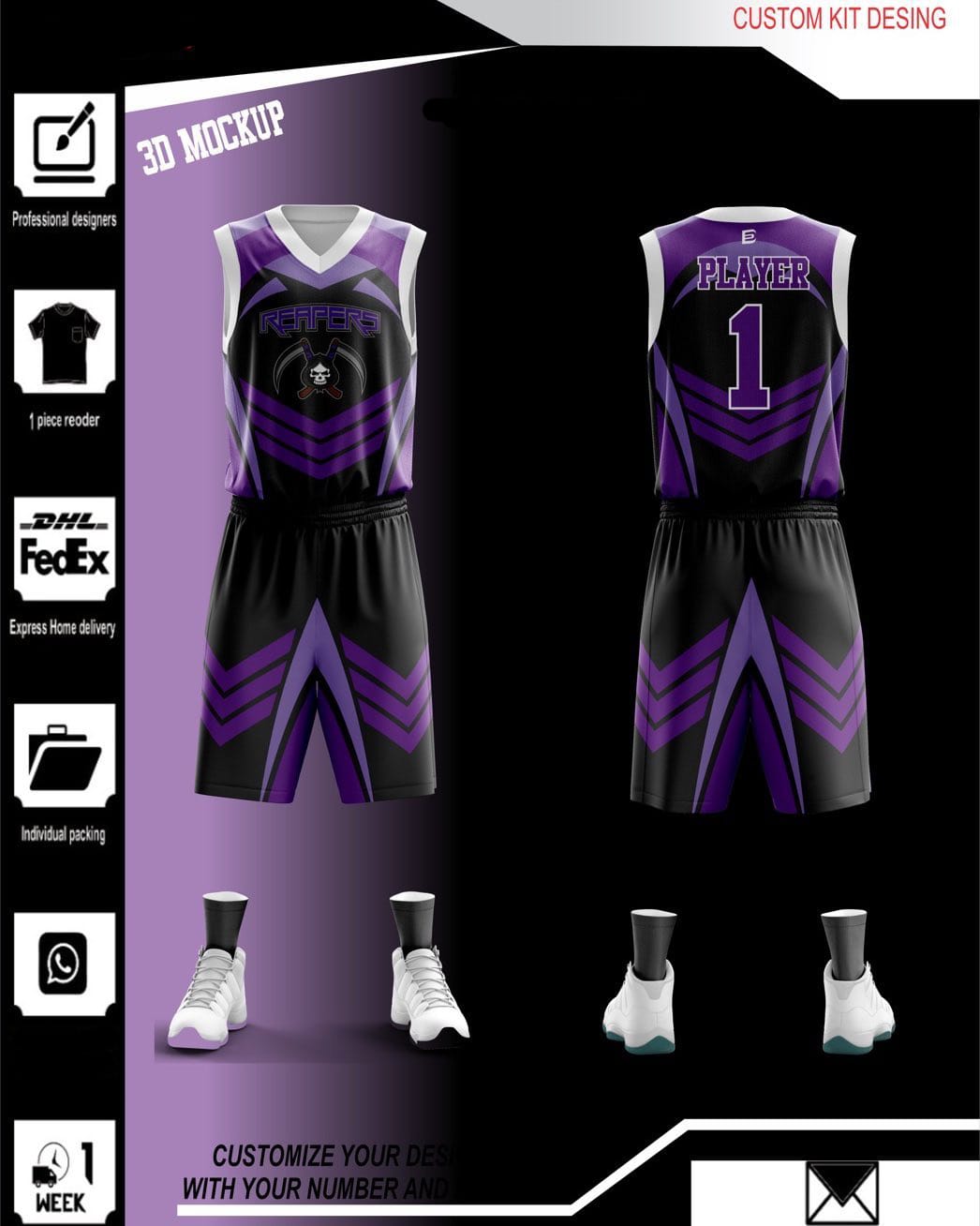 PMW Sportswear - Custom Basketball Jersey Design