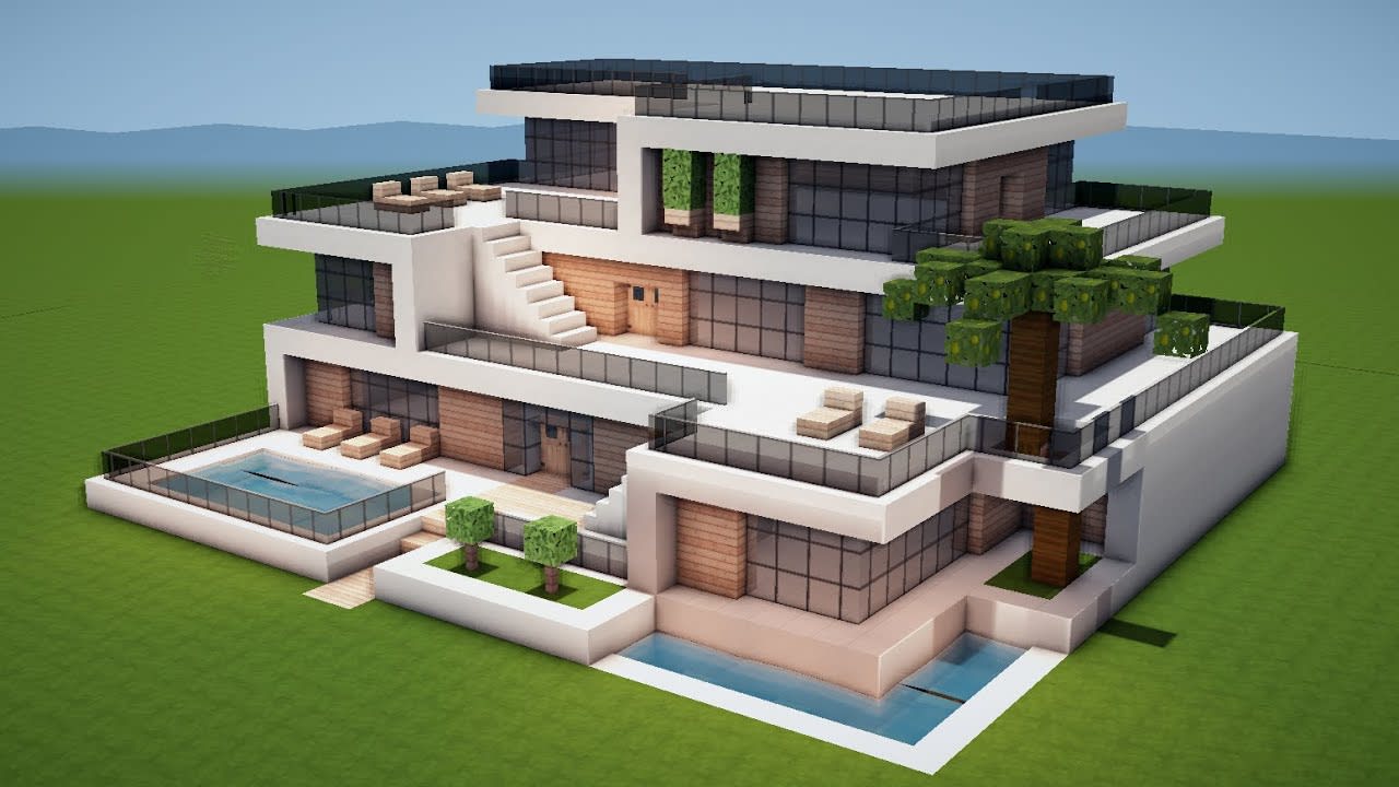 Maison Moderne Dans Minecraft