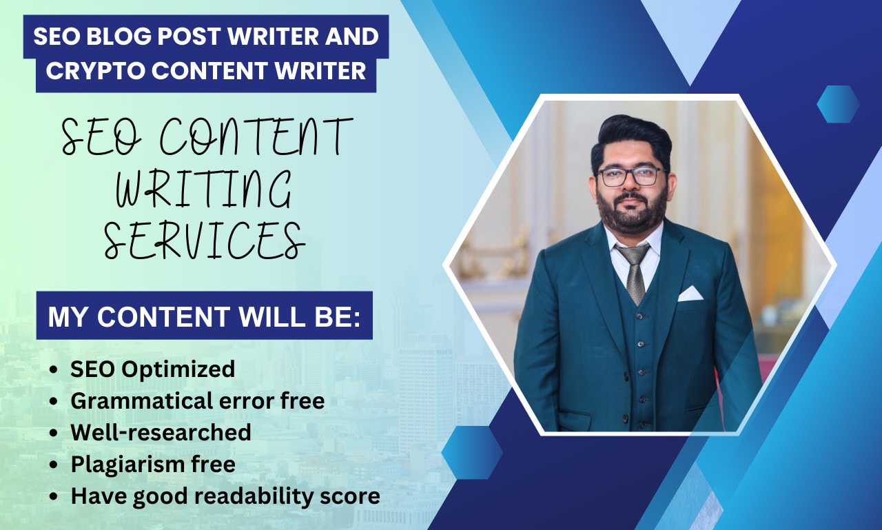Be your seo blog post writer and crypto content writer by Mshoaib52 | Fiverr