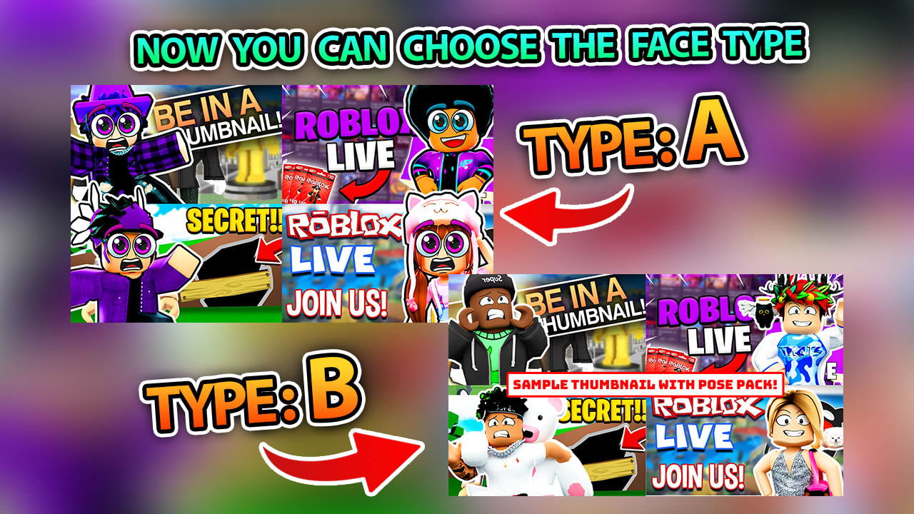 Make face expression roblox overlay for your thumbnail by Hiezellblox