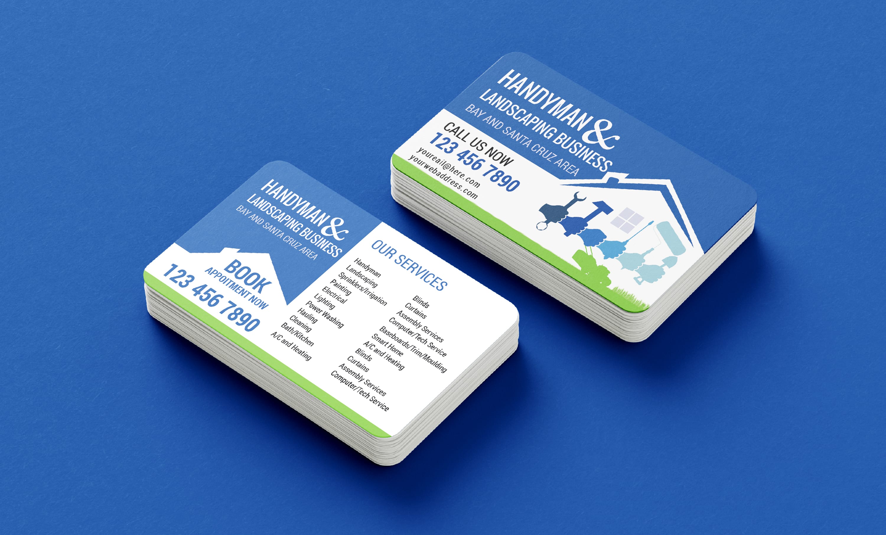 Do washing service, cleaning, lawn mowing, junk removal, handyman business  card by Zendebonair | Fiverr