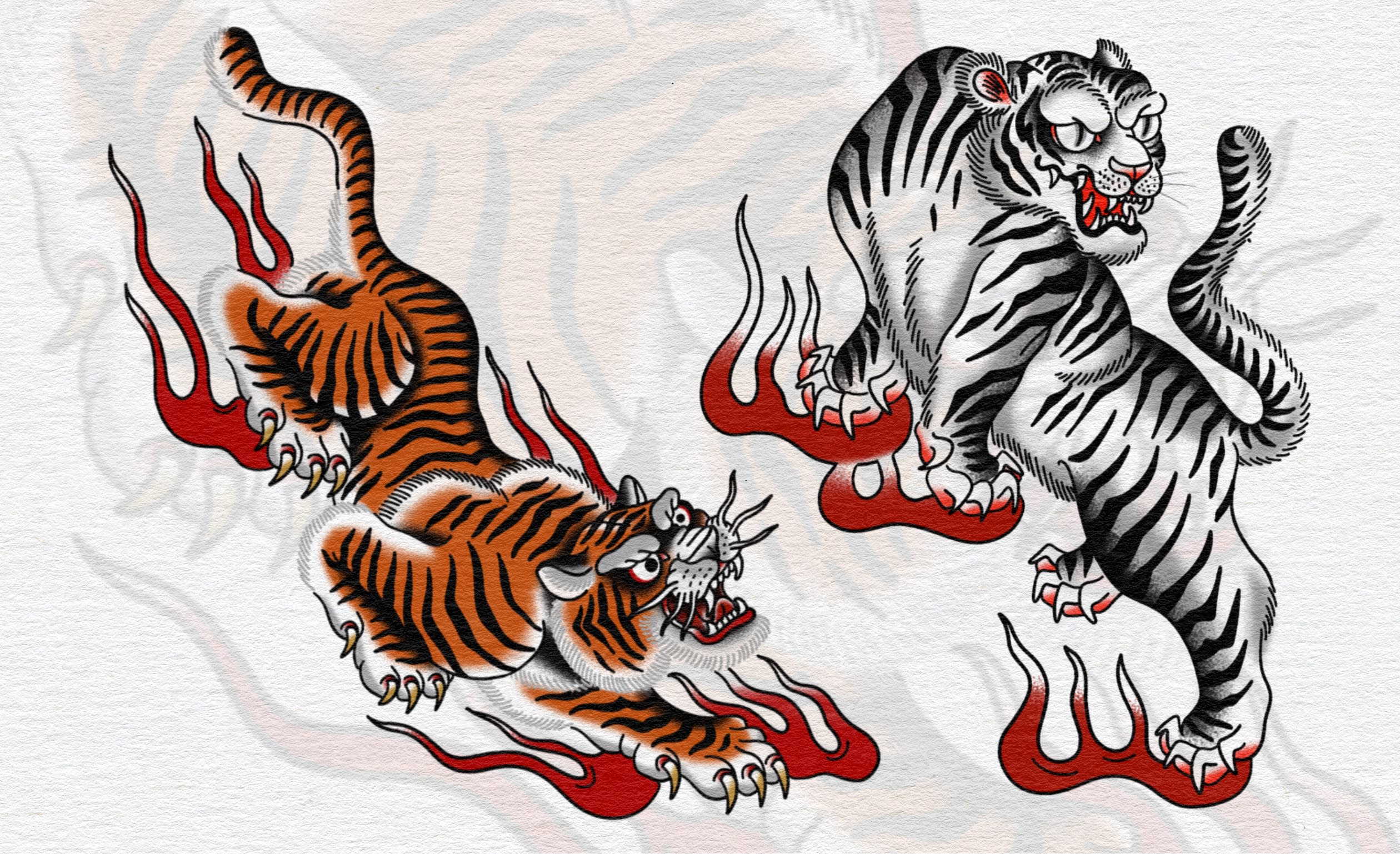 Japanese tiger stock illustration. Illustration of carnivorous - 42879846