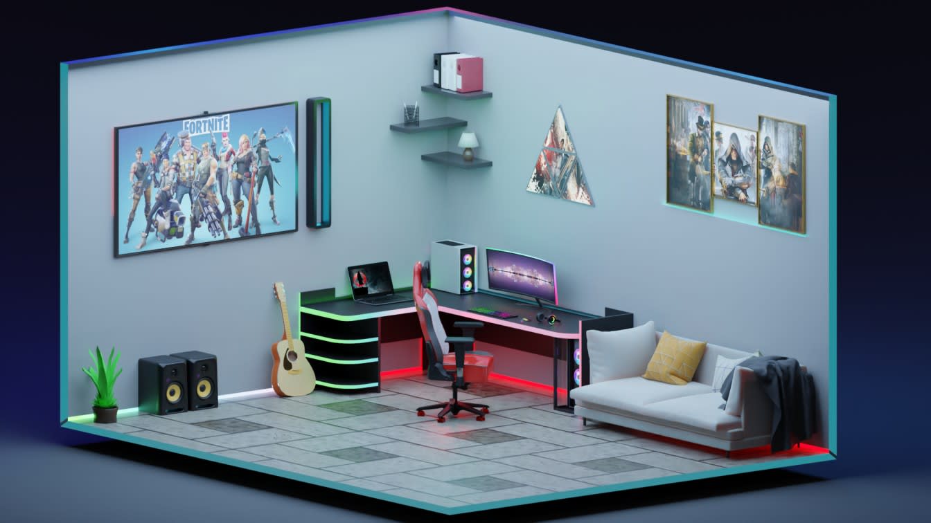 Gaming room design 2022.  Progettazione di interni, Idee per la