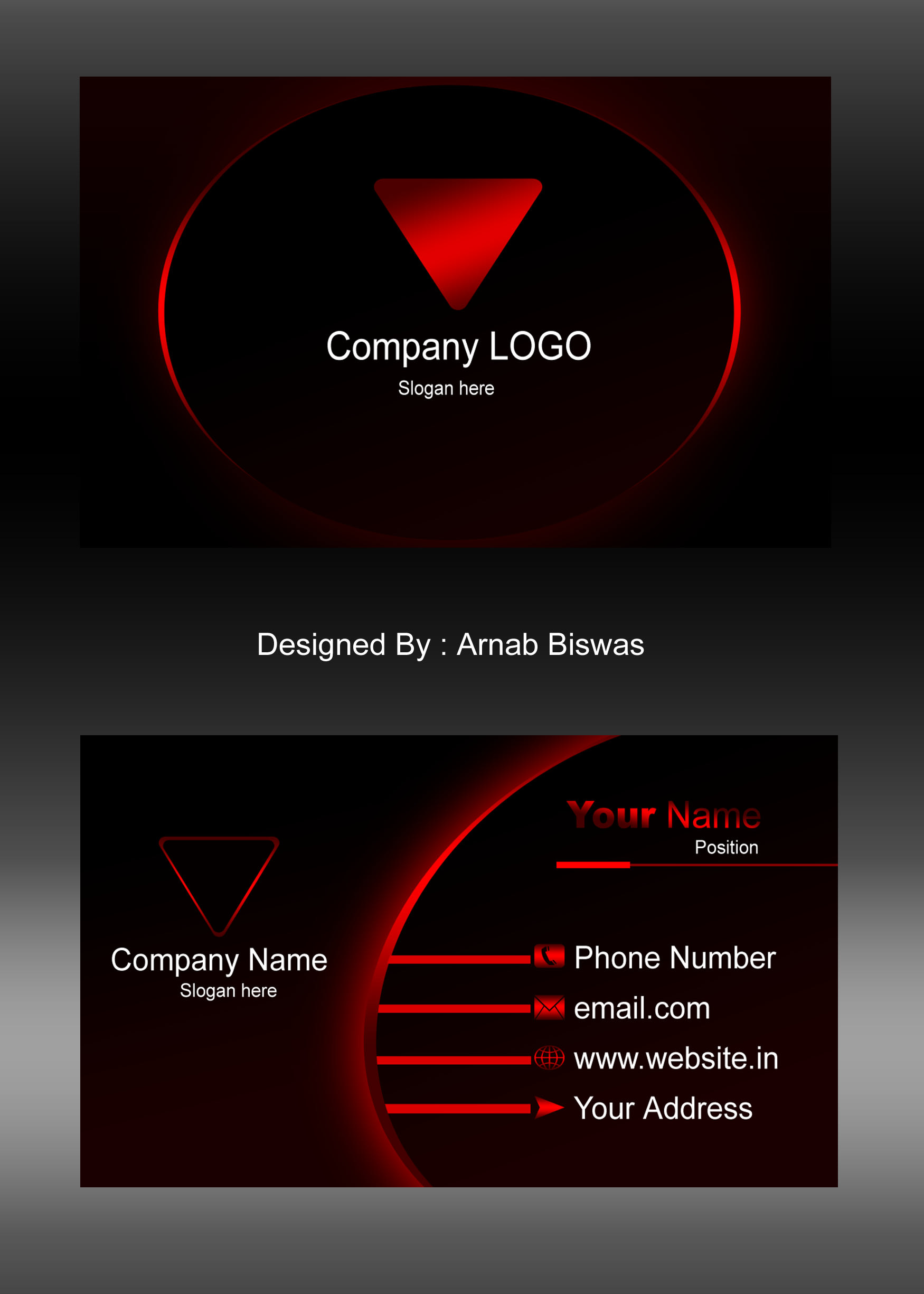 Business Card Design For Fiverr Client