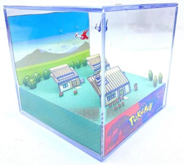 Diorama Cube PDF Template Pokémon Heartgold (Instant Download) 