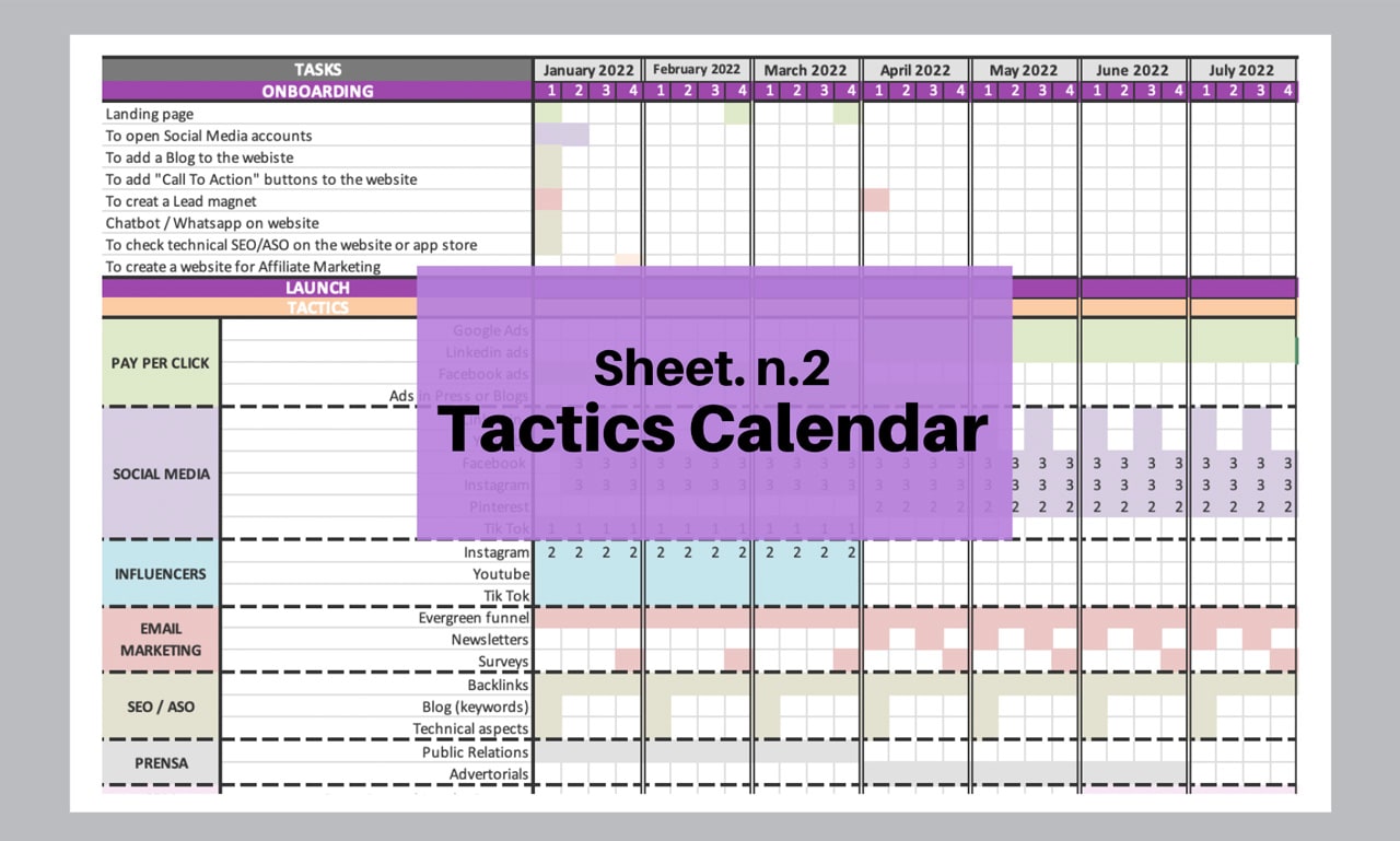 Provide you with a marketing calendar template to organize all your actions  by Celestehrosso | Fiverr