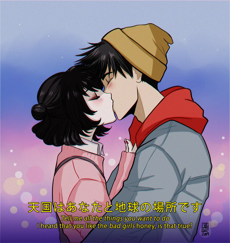 How To Draw A Valentines Couple, Anime Kiss by Dawn, dragoart.com