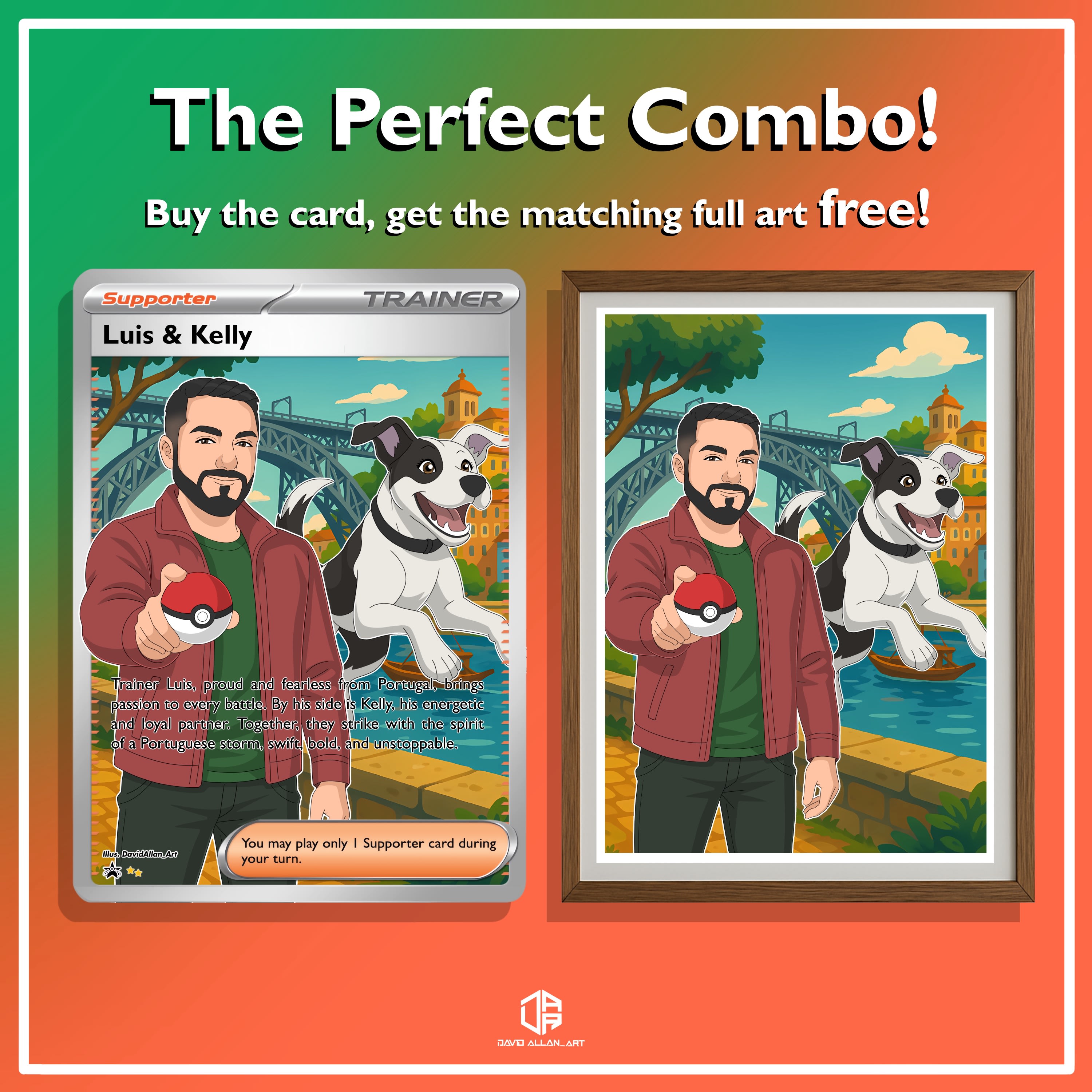 Draw your custom pokemon card plus free matching full art by David_allan |  Fiverr