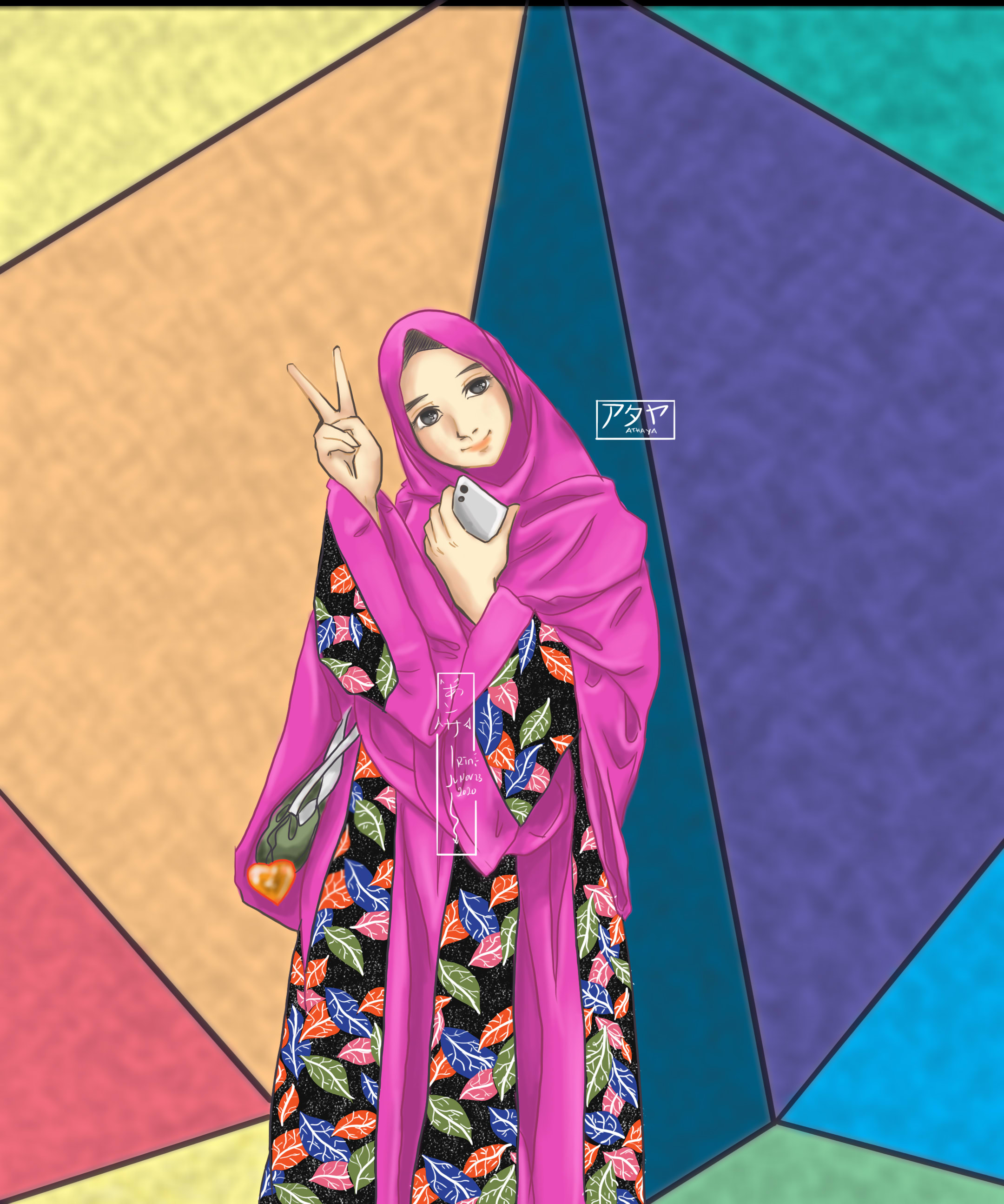 Custom Hijab Anime Girl Art Commission