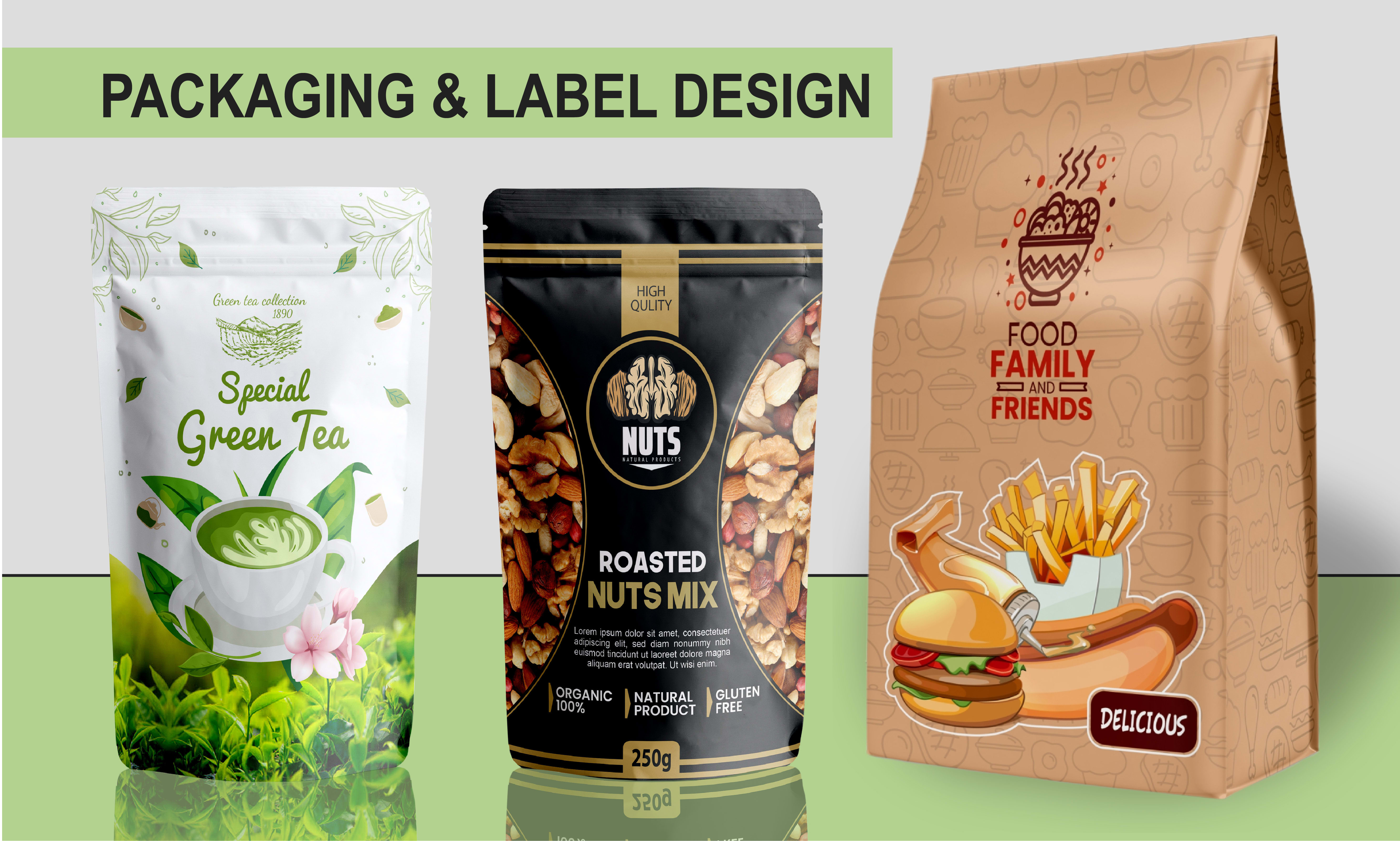 Do unique packaging design, pouch bag, mylar bag, and product label design  by Saifuls_design