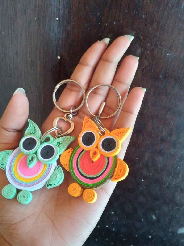 Keychain with quilling on sale paper