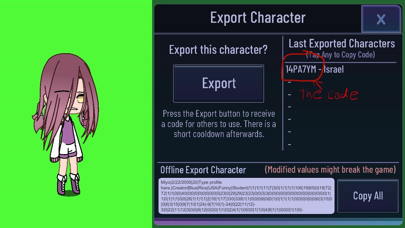 Gacha Club Code - How To Import Character Designs