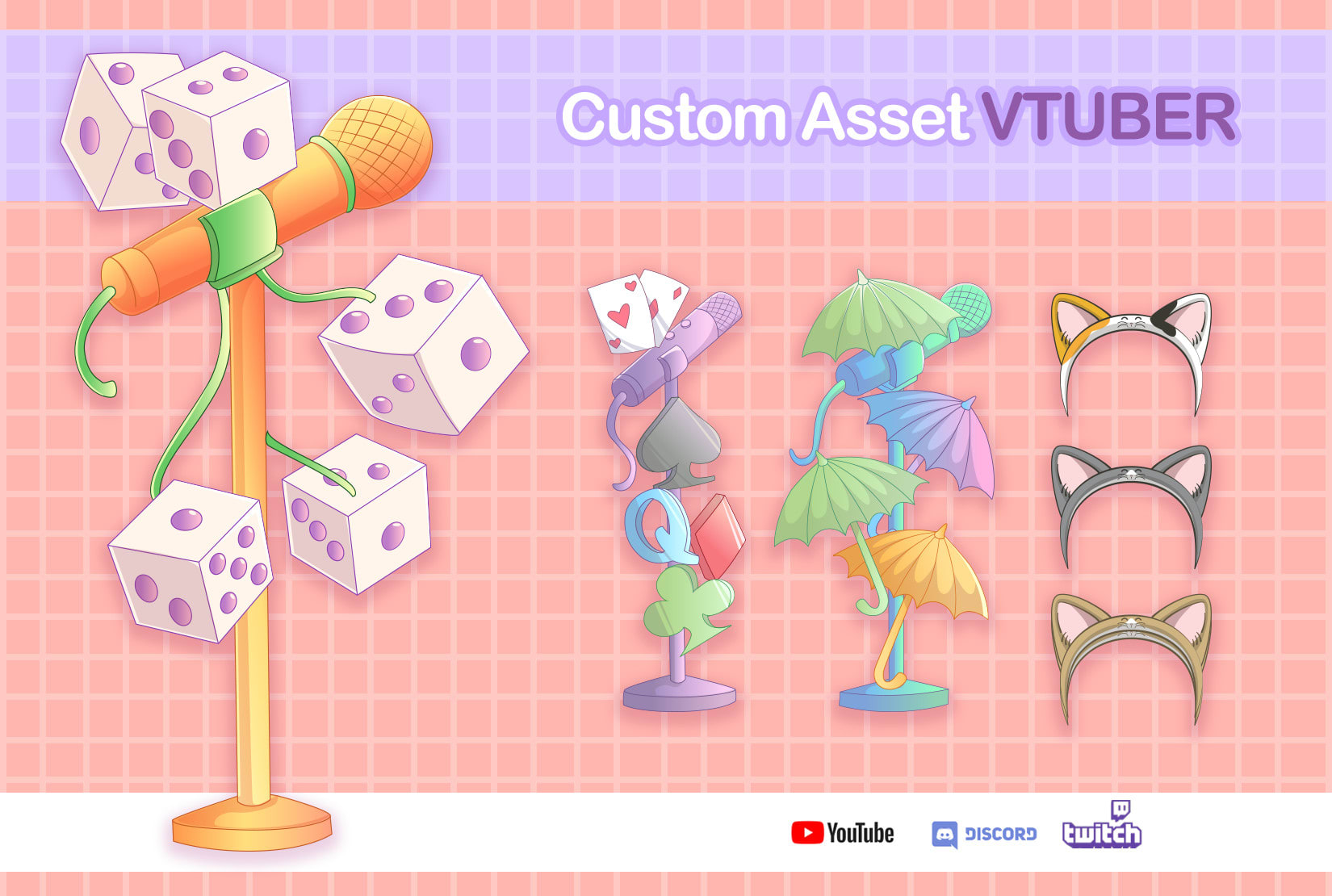 Vtuber Accessory Cute Gaming Chair Vtuber Streamer Asset Pink Cute