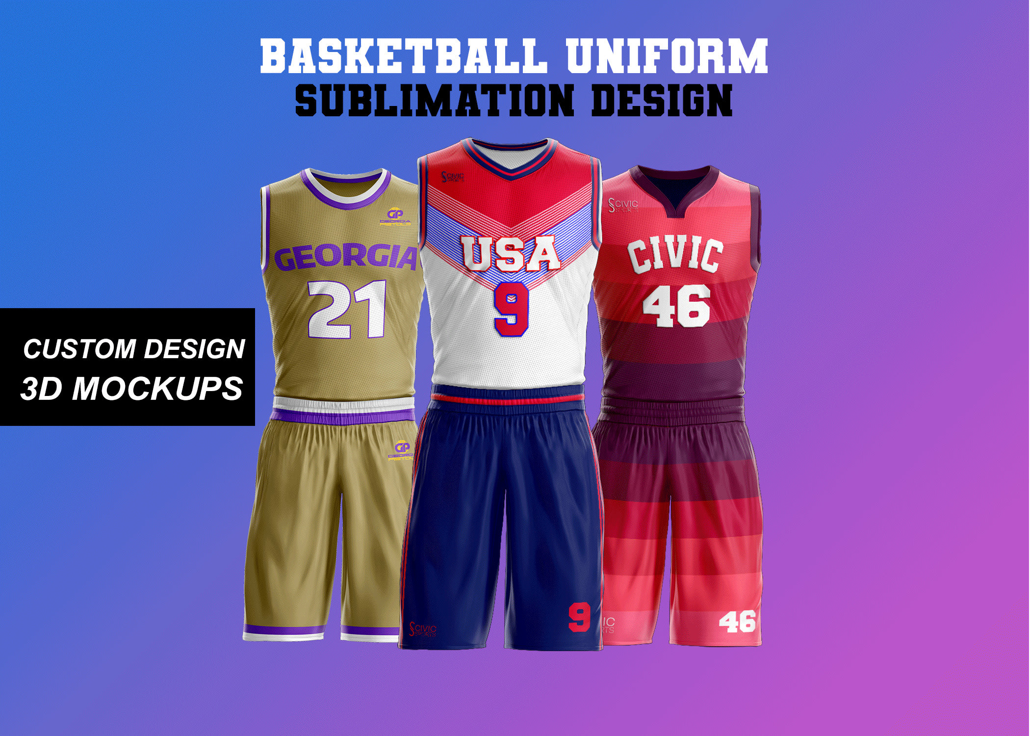 Design basketball baseball and sports uniforms and jerseys by Pakpointenter