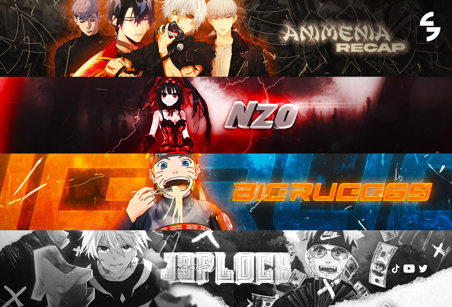 Design Iconic 3d Anime Banner With Profile Picture For , 55% OFF