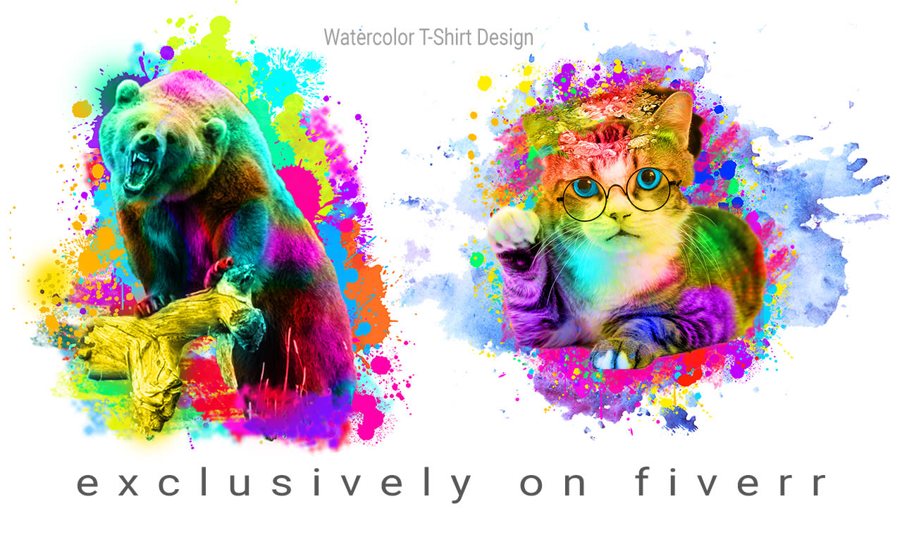 Trendy graphic watercolor t shirt design by graphic_sohan on Dribbble