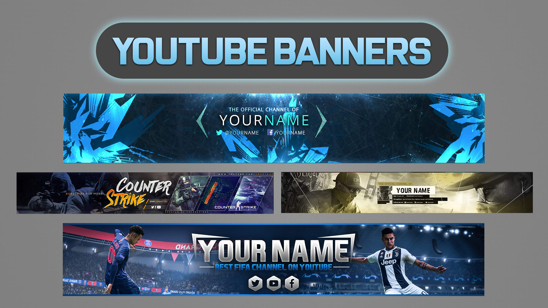 Pro Gaming  Banner Template, FezoDesigns