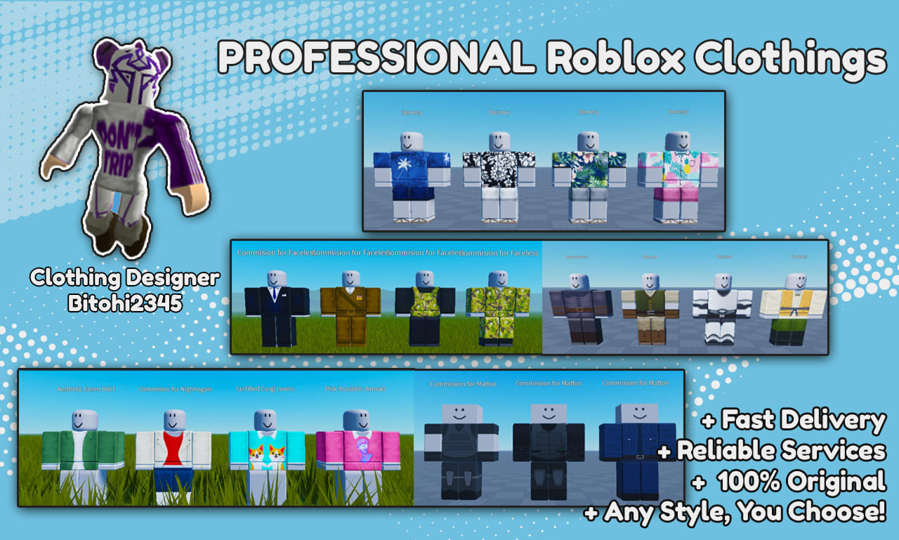 Roblox Custom Clothing for Sale