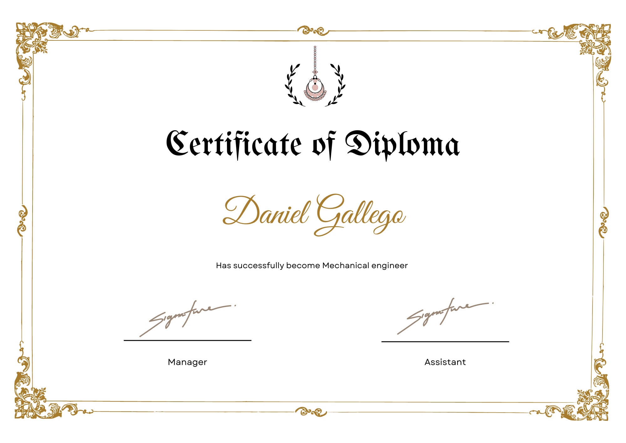 Mechanical Diploma Certificate | Lupon.gov.ph