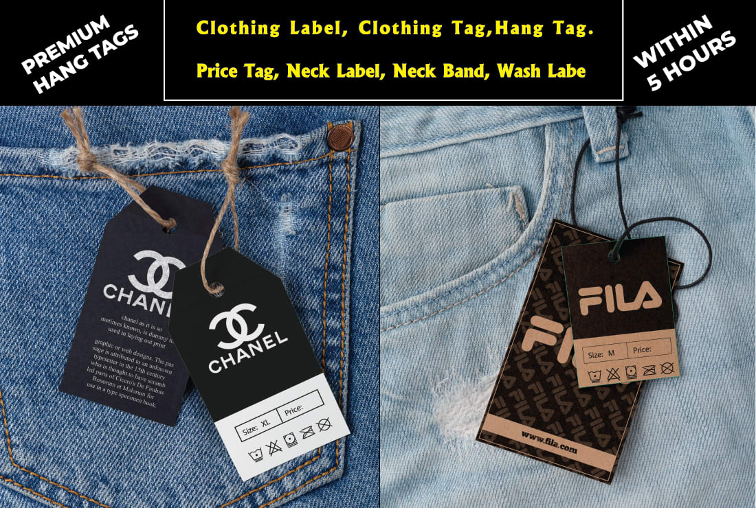design premium luxury hang tag and clothing label