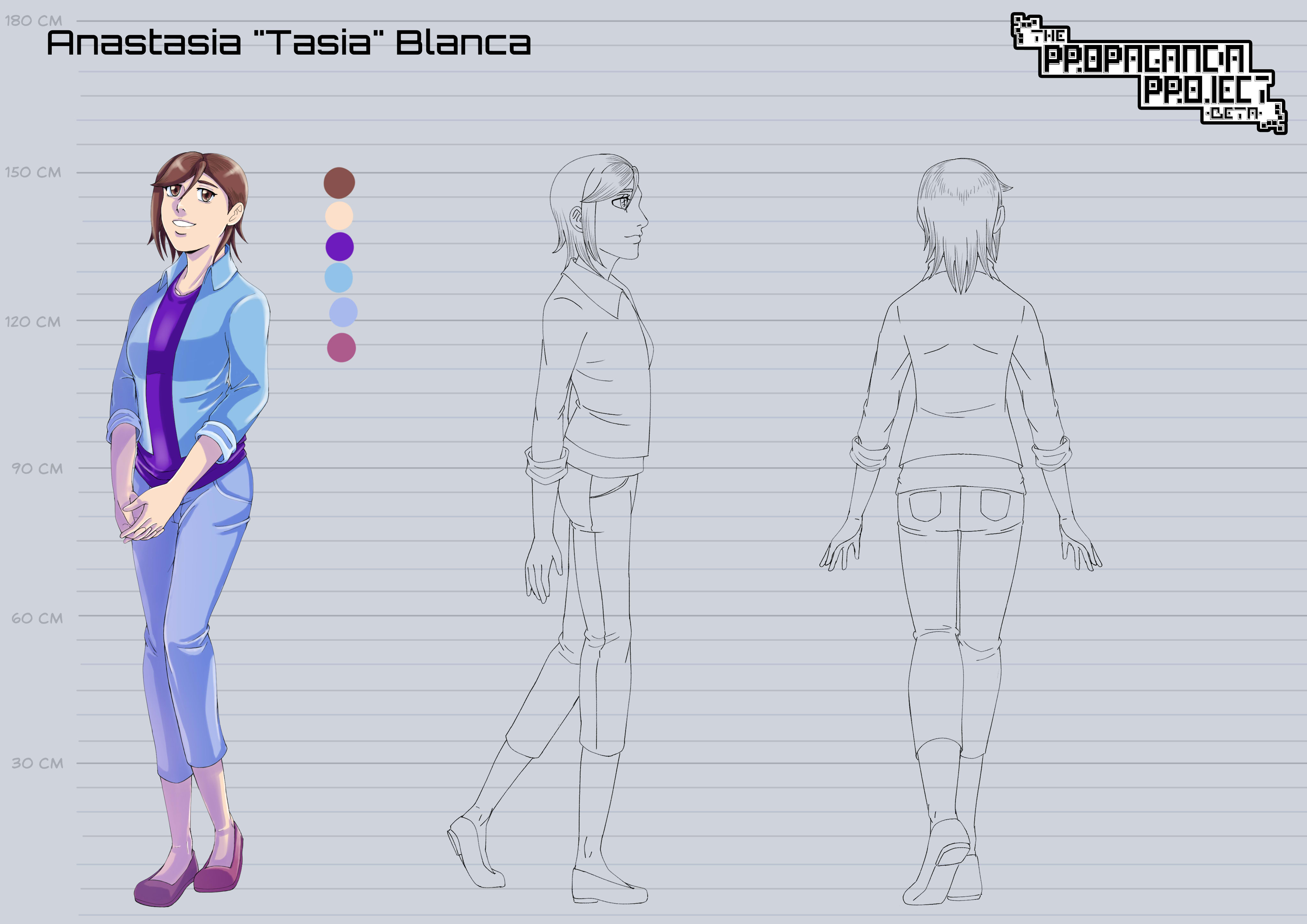 Niina Kahela - Character turnaround sheet for 3D