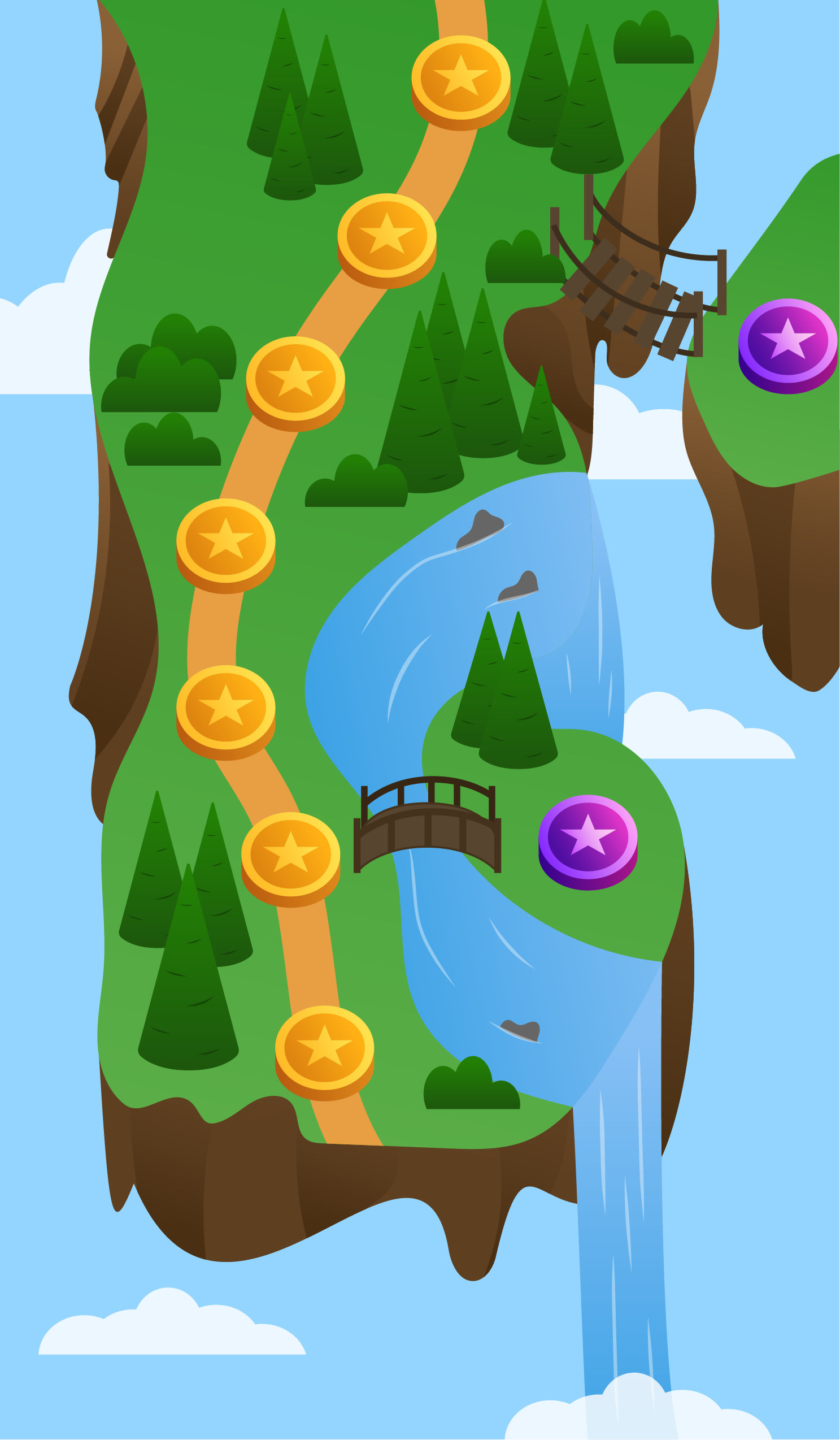 Level World Map For Mobile Games - Assets - For Game Reskin Royalty Free  SVG, Cliparts, Vectors, and Stock Illustration. Image 107220775.