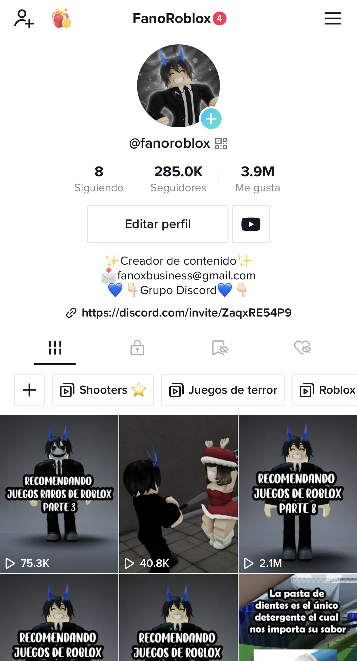 Post a video of any roblox game on my tiktok profile by Fano_studios