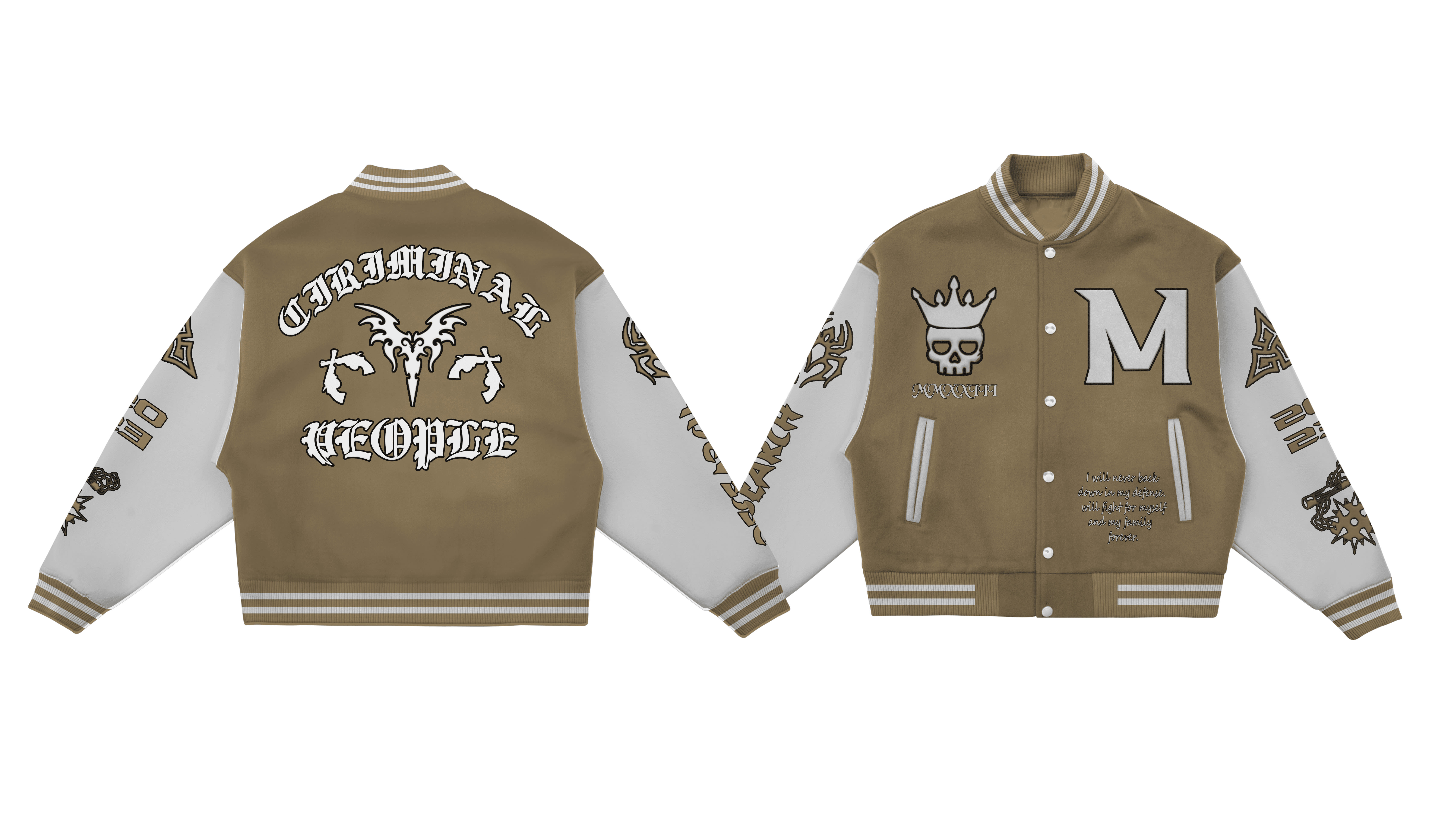 LUXENFY™ - GEESAS Embroidered Varsity Jacket