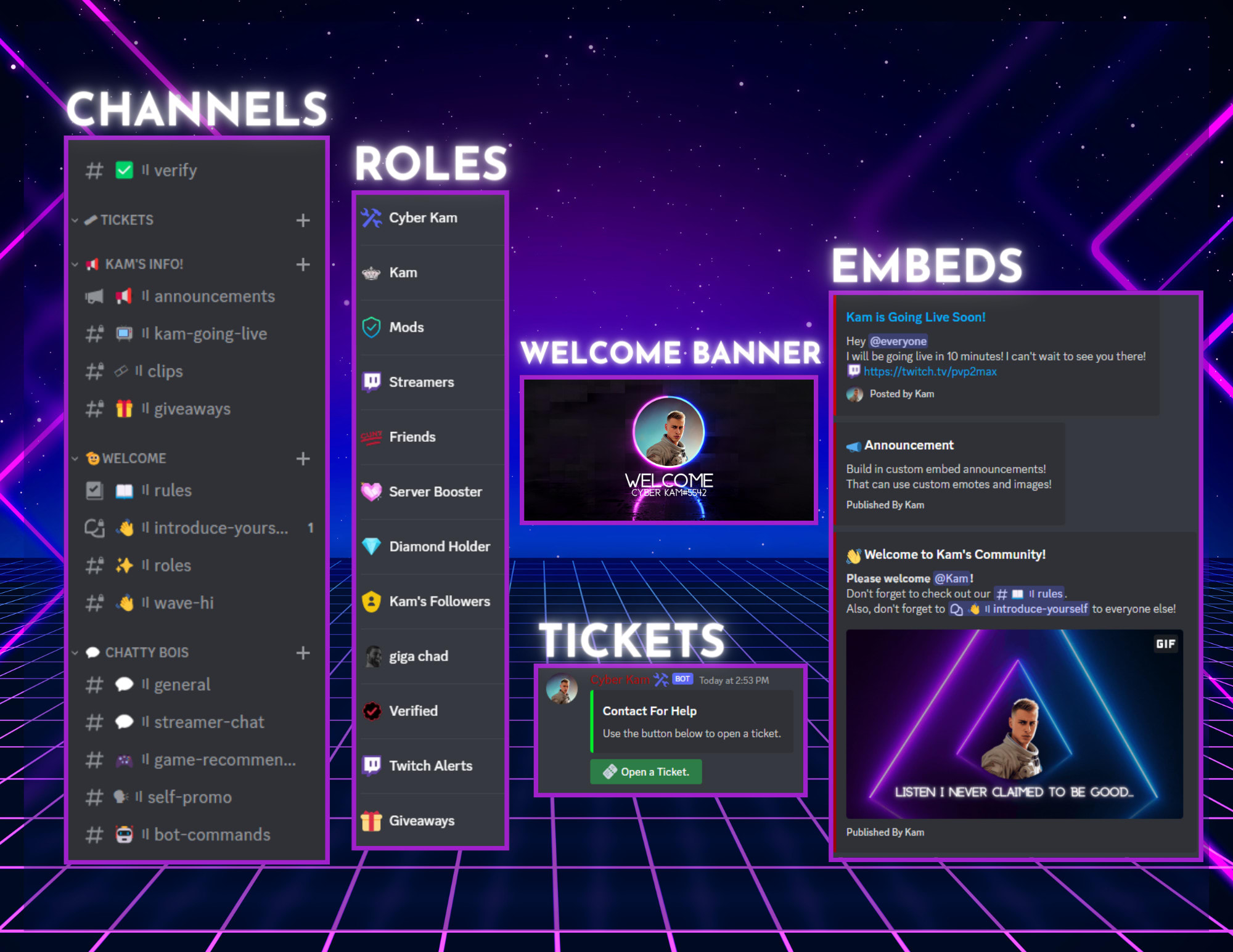 Create a customized discord server by Shawnandro