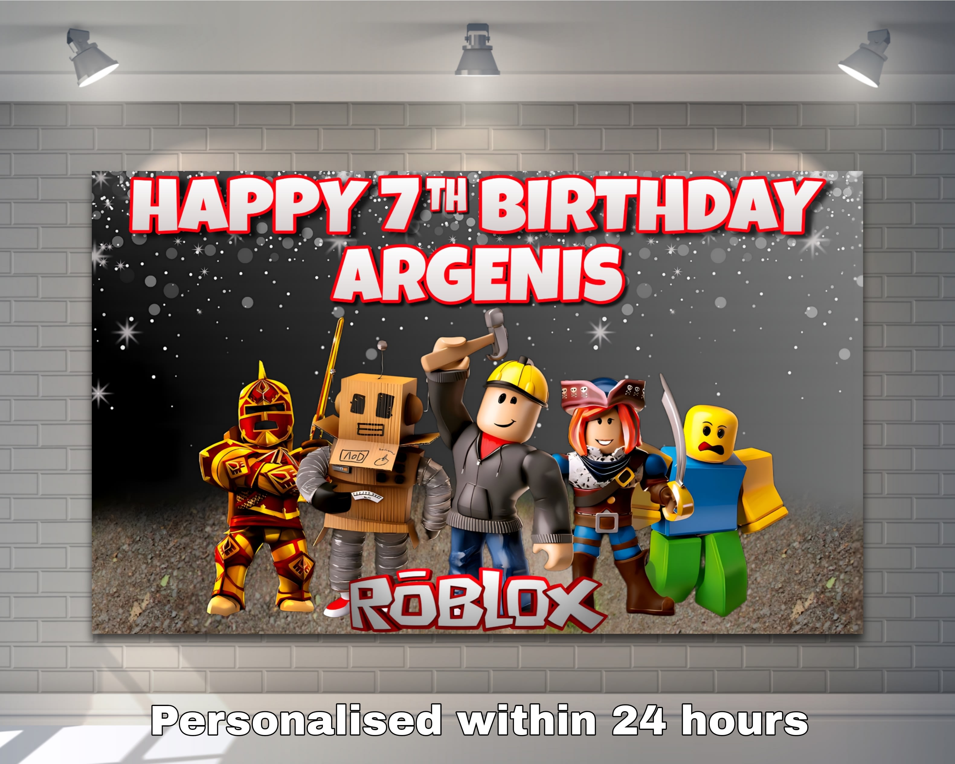 ROBLOX Personalised Birthday Card, Birthday Roblox Card, Kids