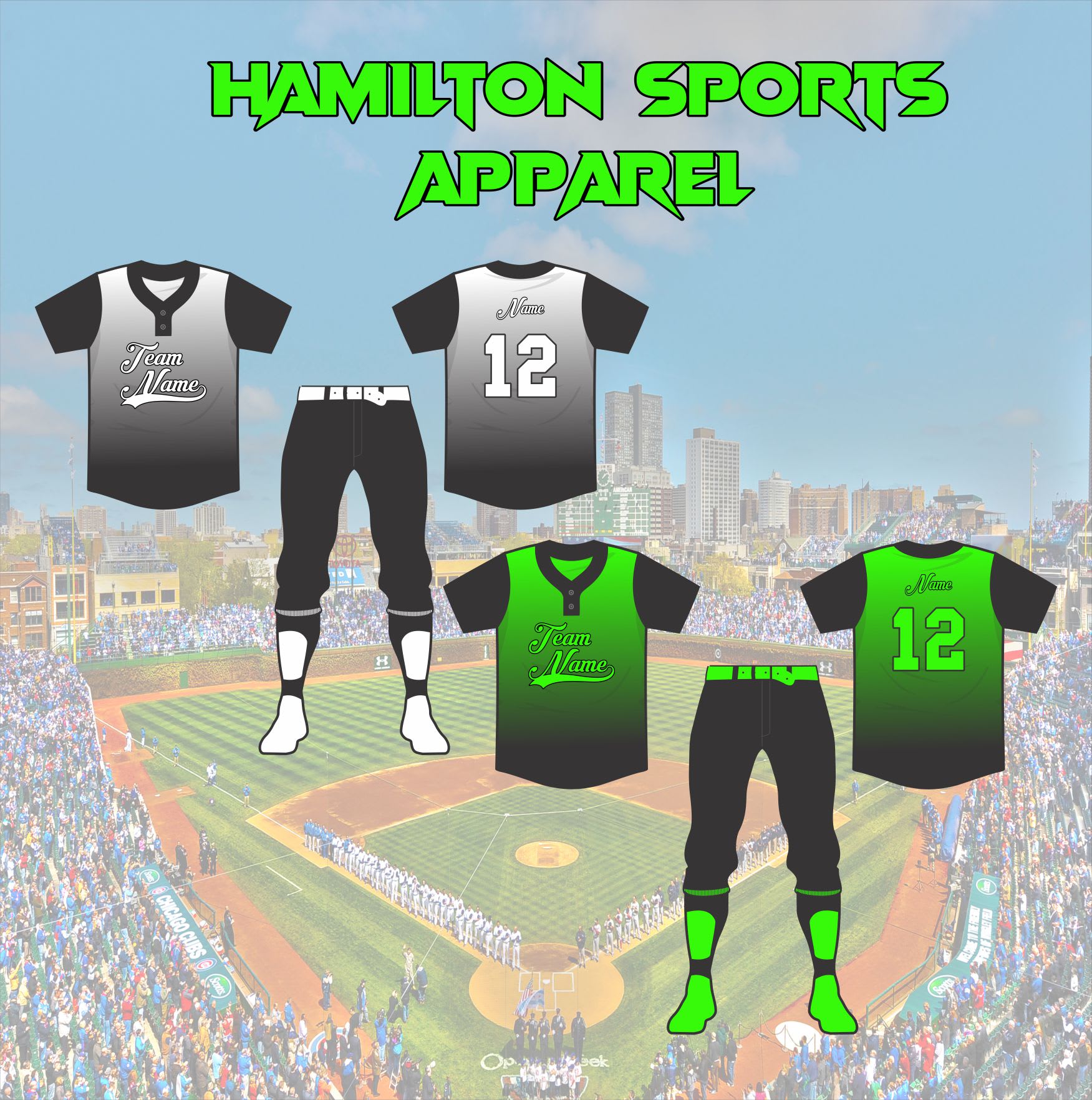 Do custom baseball jersey design or sublimation design by Hamilton_sports