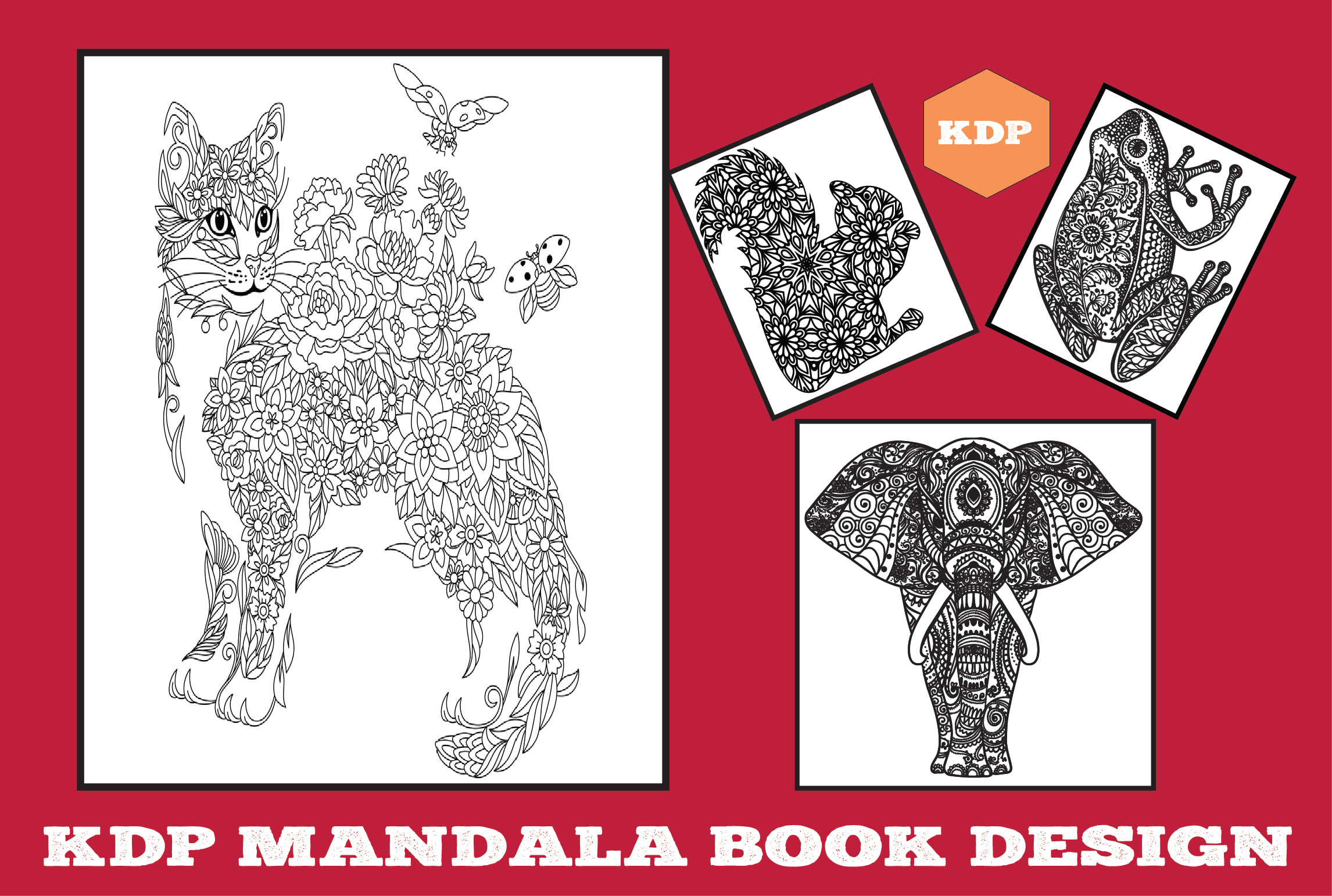 Mandala Animals Coloring Book KDP Graphic by Kollay · Creative Fabrica