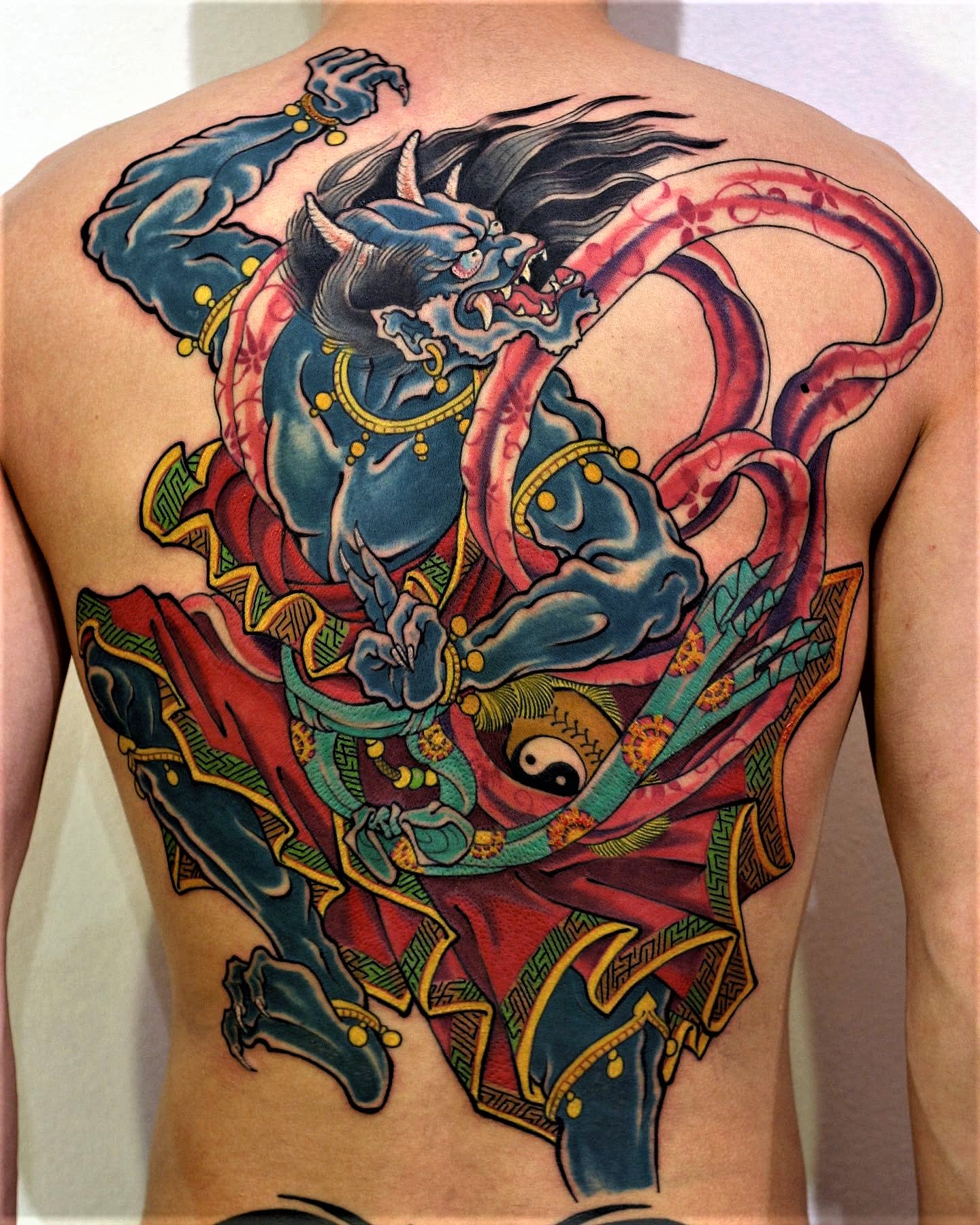 Design a japanese hannya mask tattoo for you by Mizoudesigner