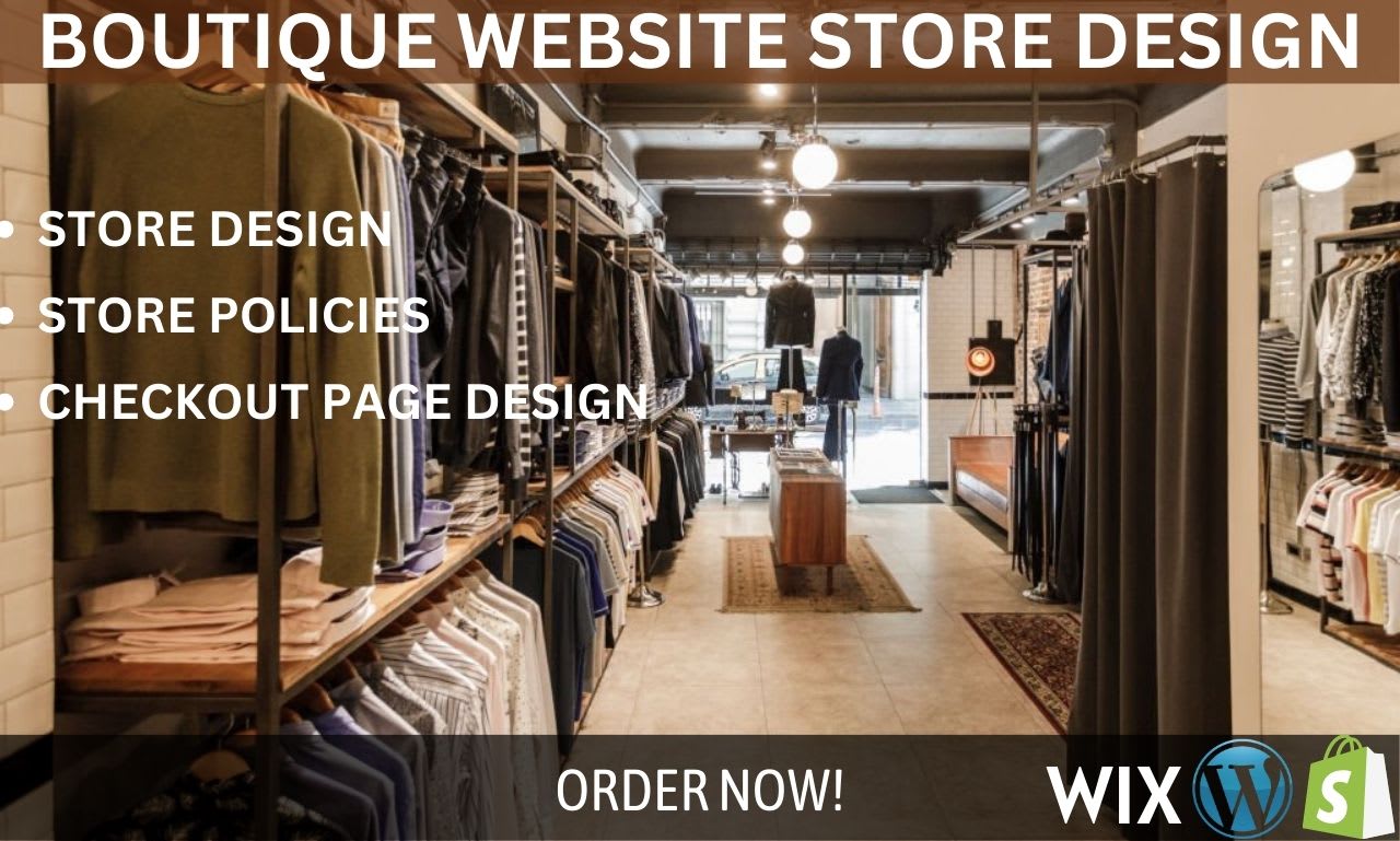 Design classic boutique streetwaear clothing wordpress dser shopify