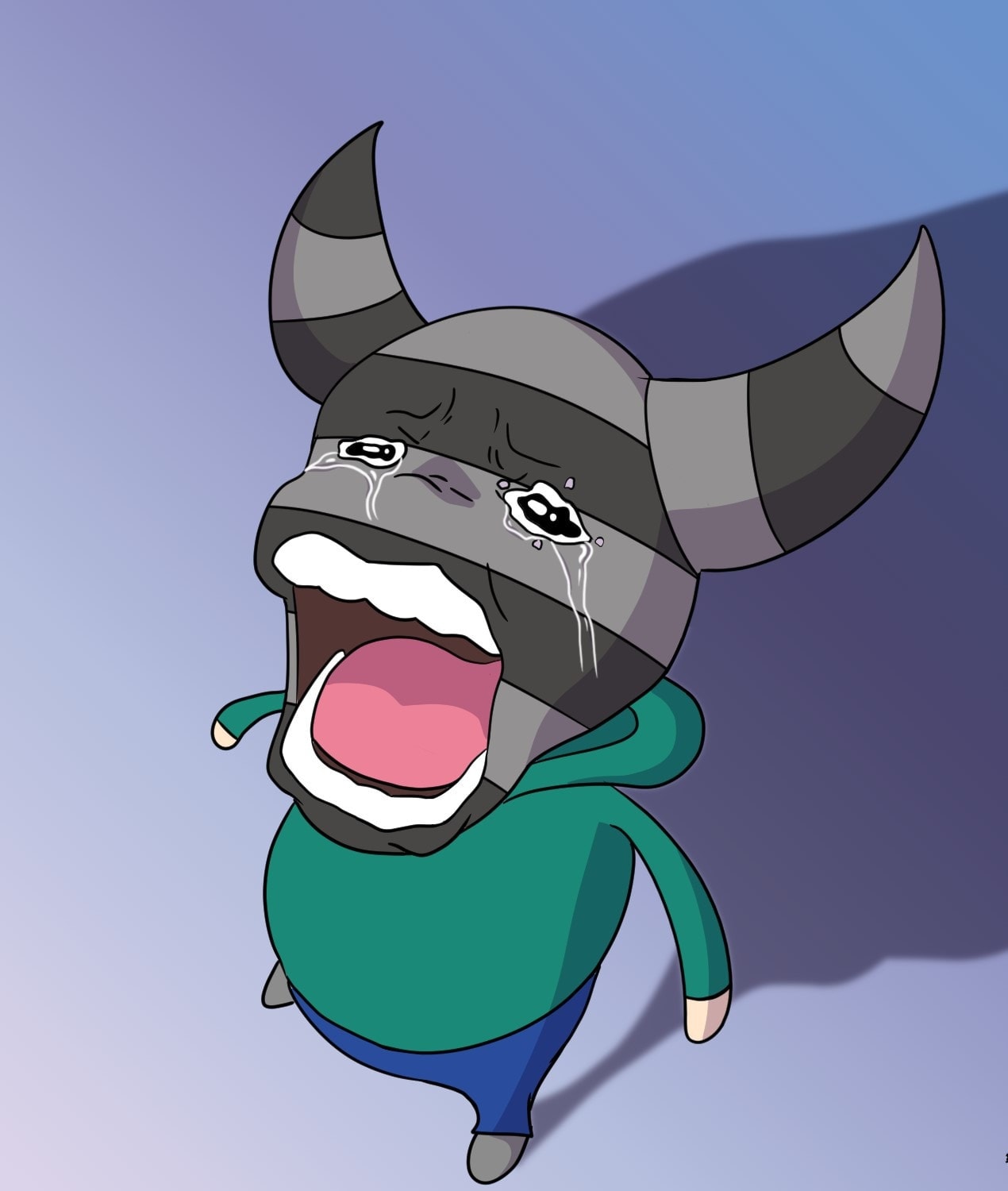 Draw your character in the style of an iconic scene or meme by