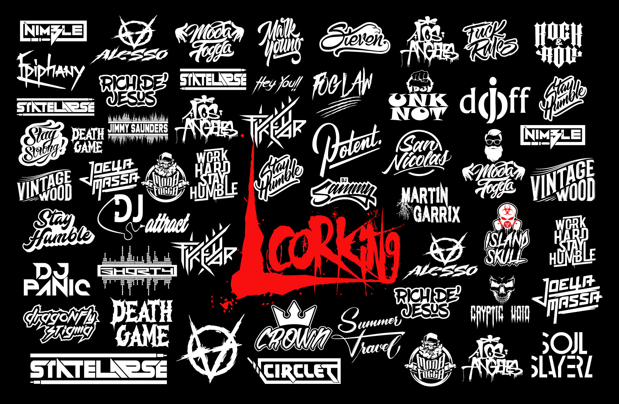 Design custom dj, music,band, rap and typography logo by Design custom dj, music,band, rap and typography logo by