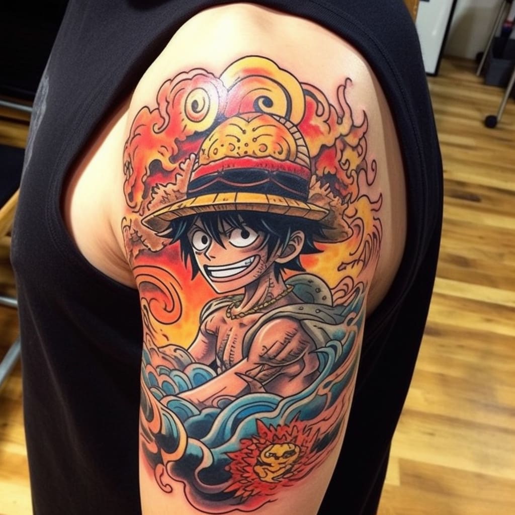 Gear 5 Luffy⚡️ - Thanks Jordan! . . . . . #anime #onepiece #luffy  #animetattoo #mangatattoo #manga #fanart #cosplay #demonslayer #naruto…