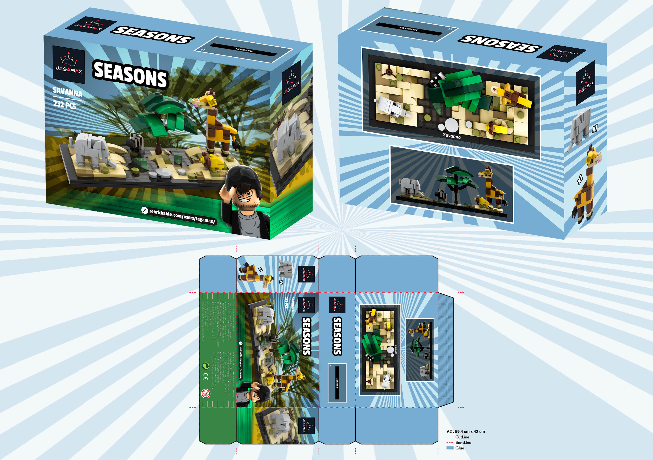 Create the design of the packaging of your lego box by Jagamax