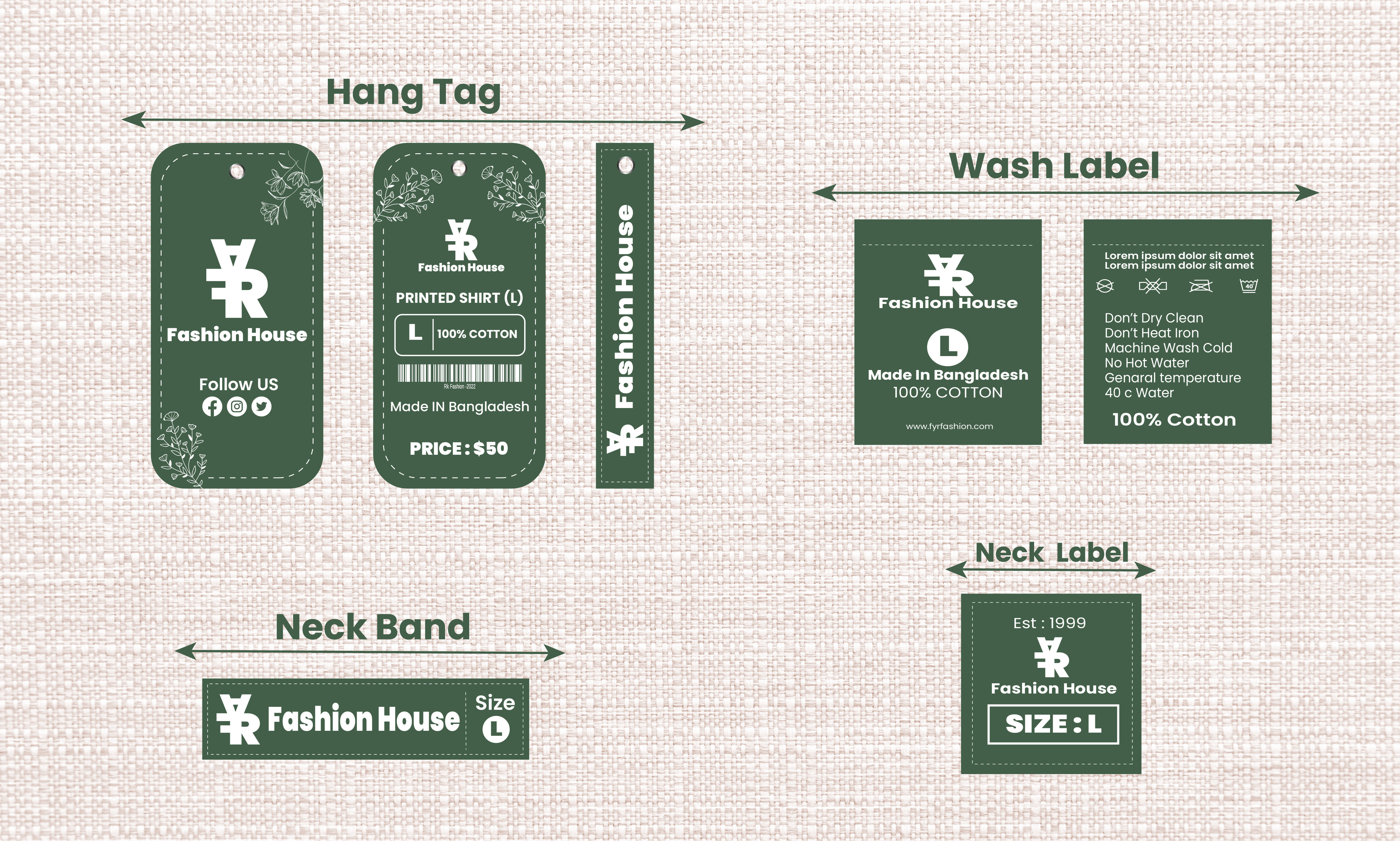 Fascinating hang tags and clothing labels by Designer_masud0
