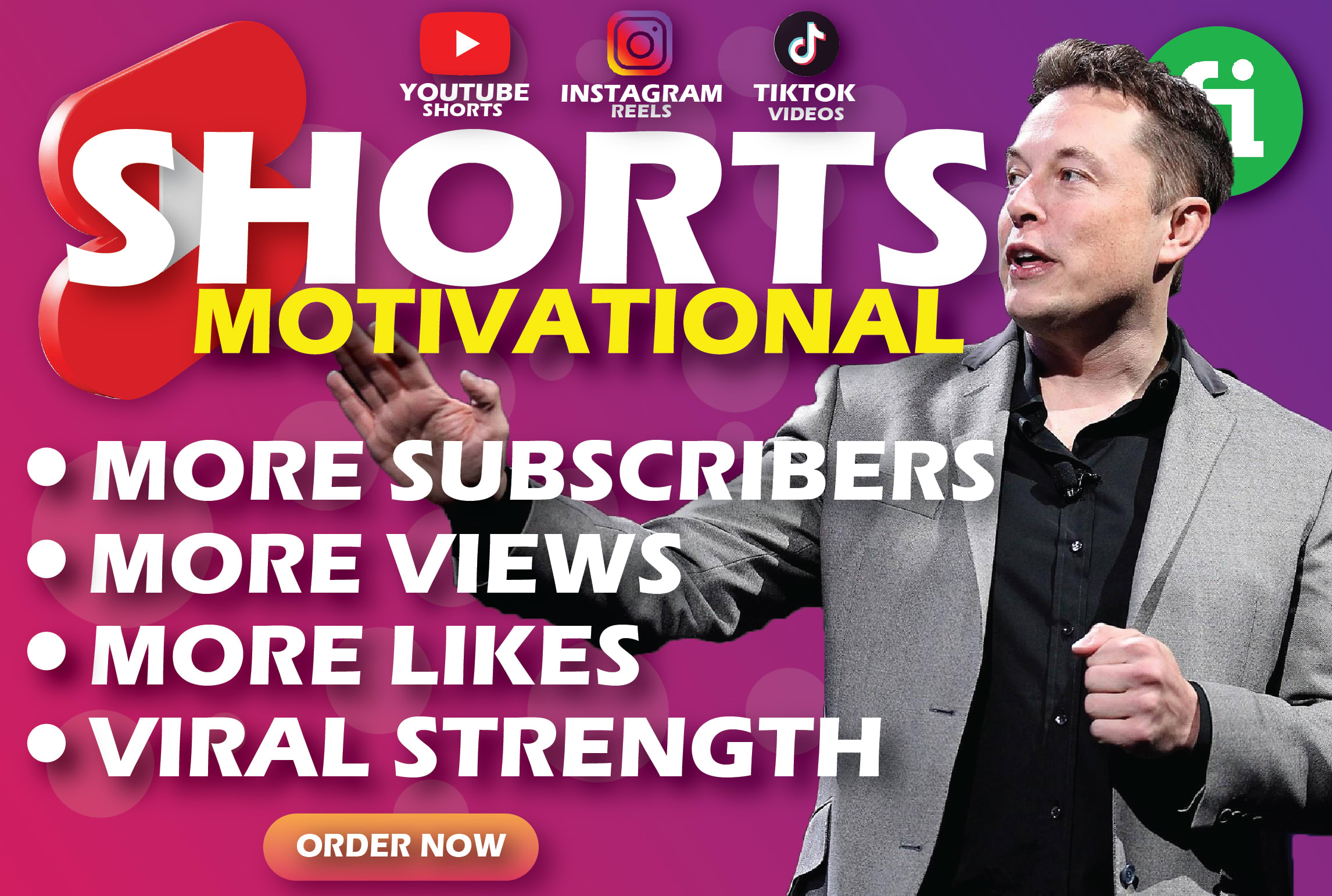 Create most viewed elon musk motivational short for youtube and instagram reels by Designer noman1 Fiverr