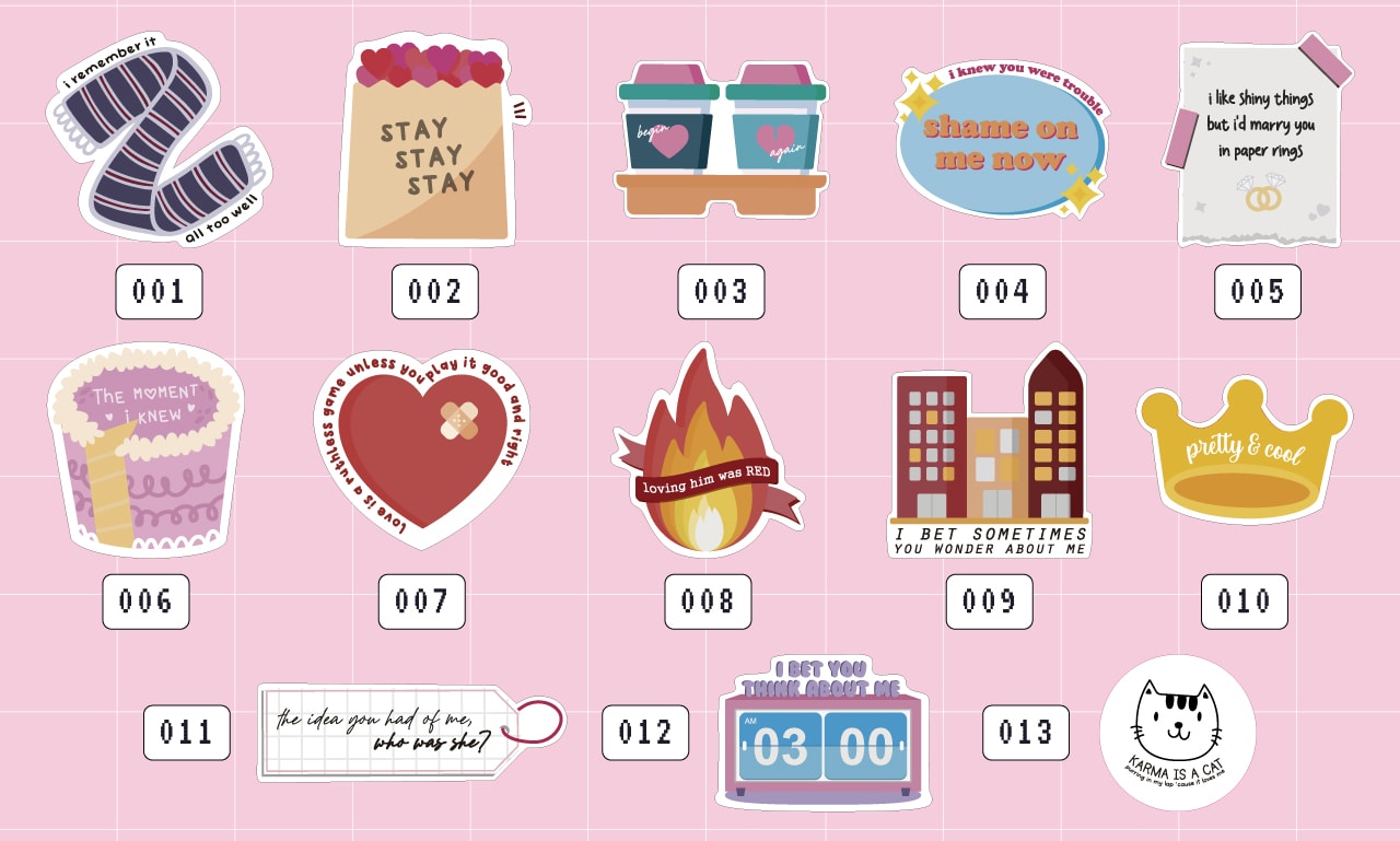 Create a printable taylor swift sticker pack by Eugisaez