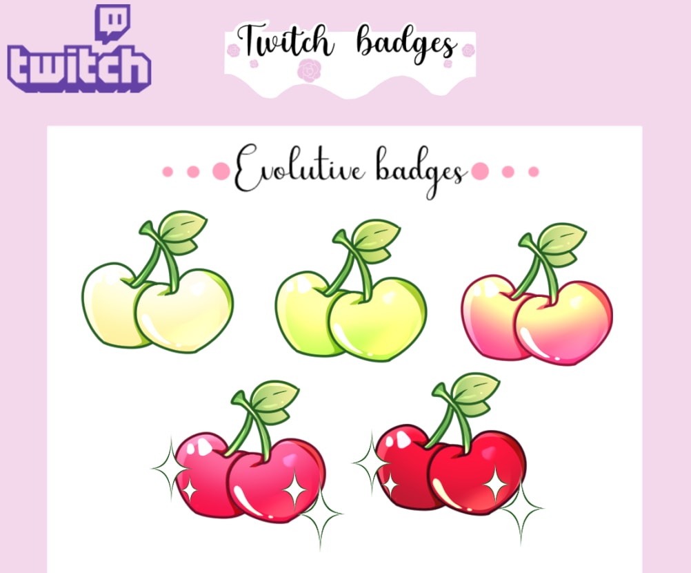 Draw cute sub badges for twitch by Artemisdraw