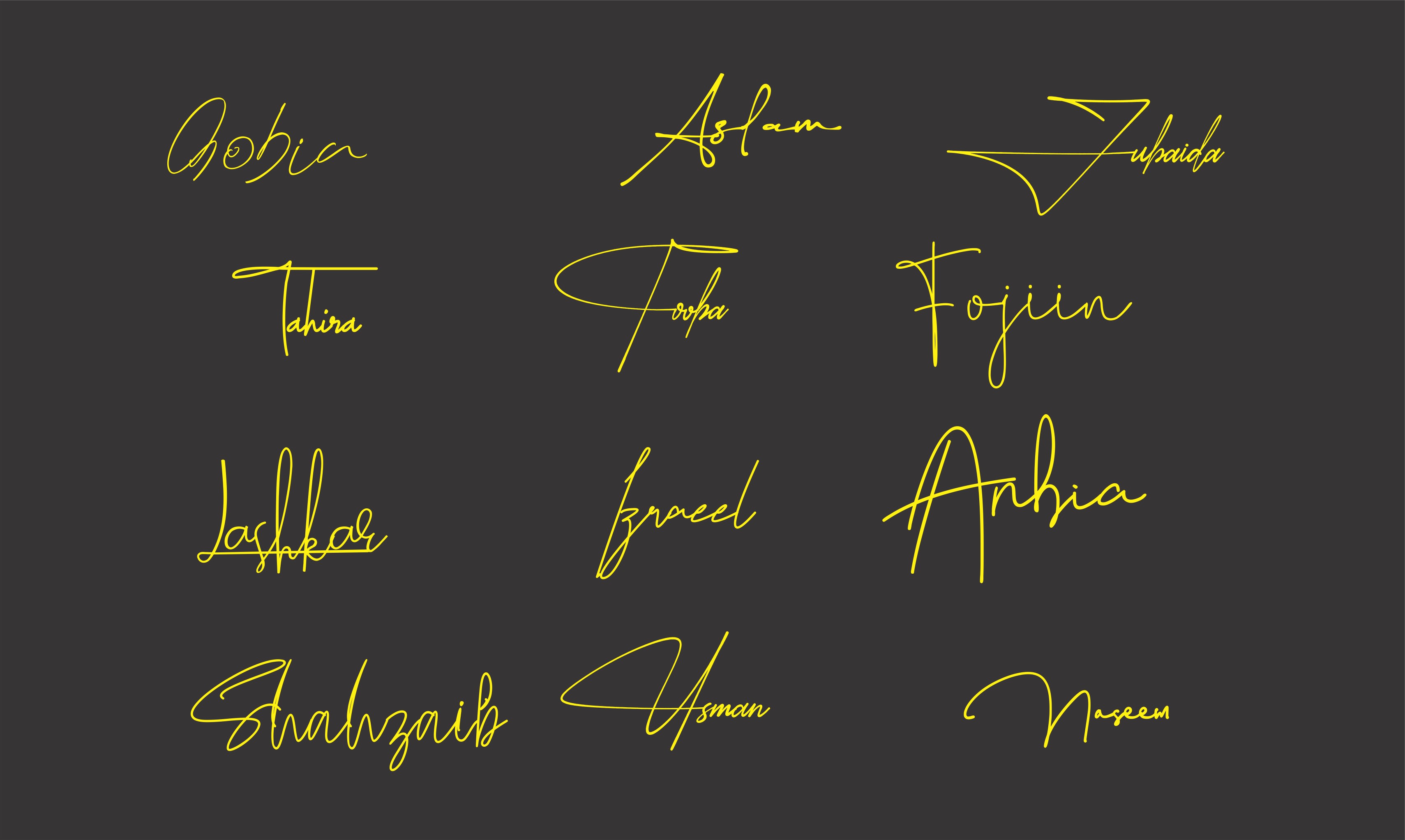 Ontwerp digitale handtekening, handgeschreven handtekeninglogo voor  rubberstempel, lakzegel