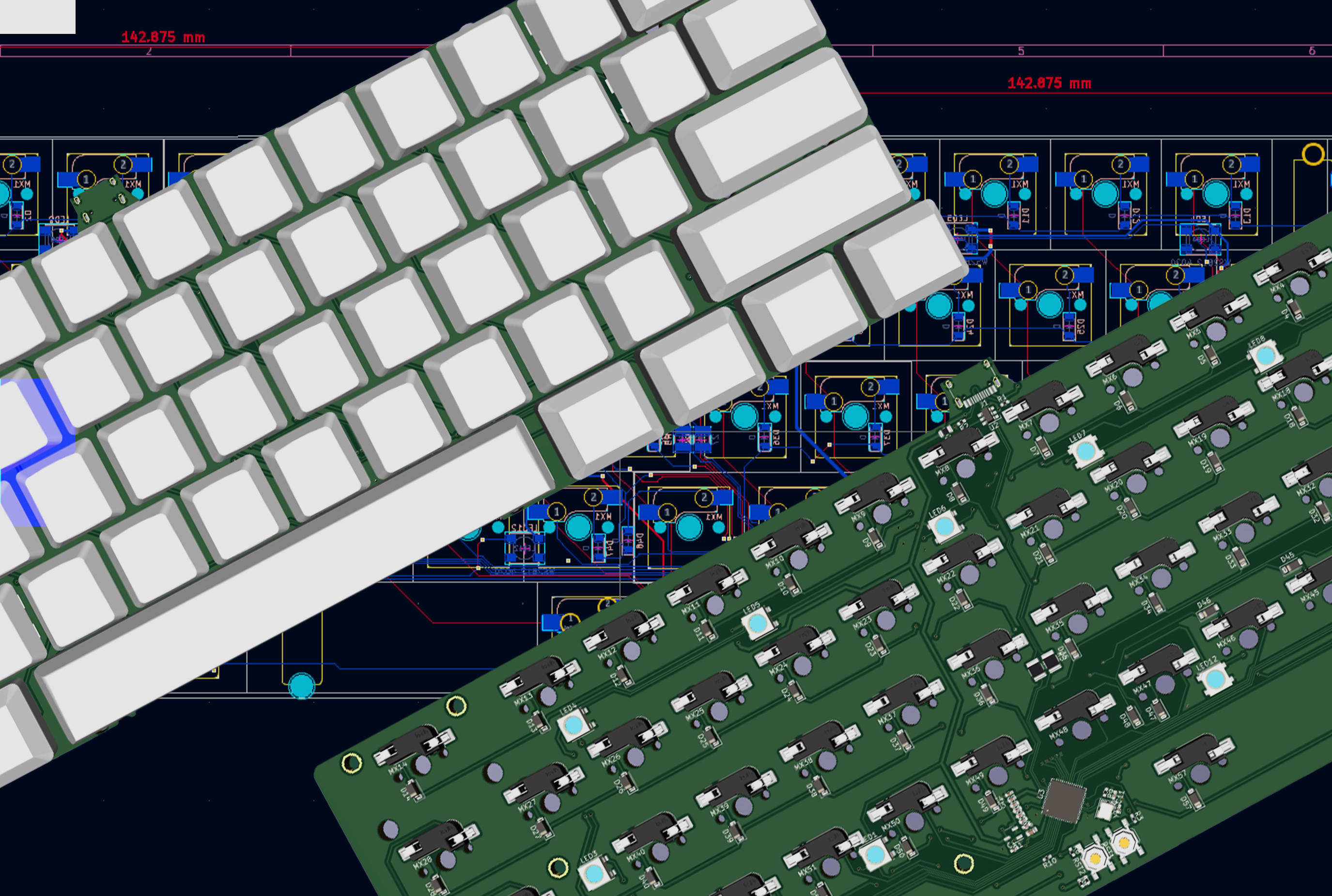 construisez-vous un clavier mécanique personnalisé, une conception de  circuit imprimé de clavier, un schéma, un circuit