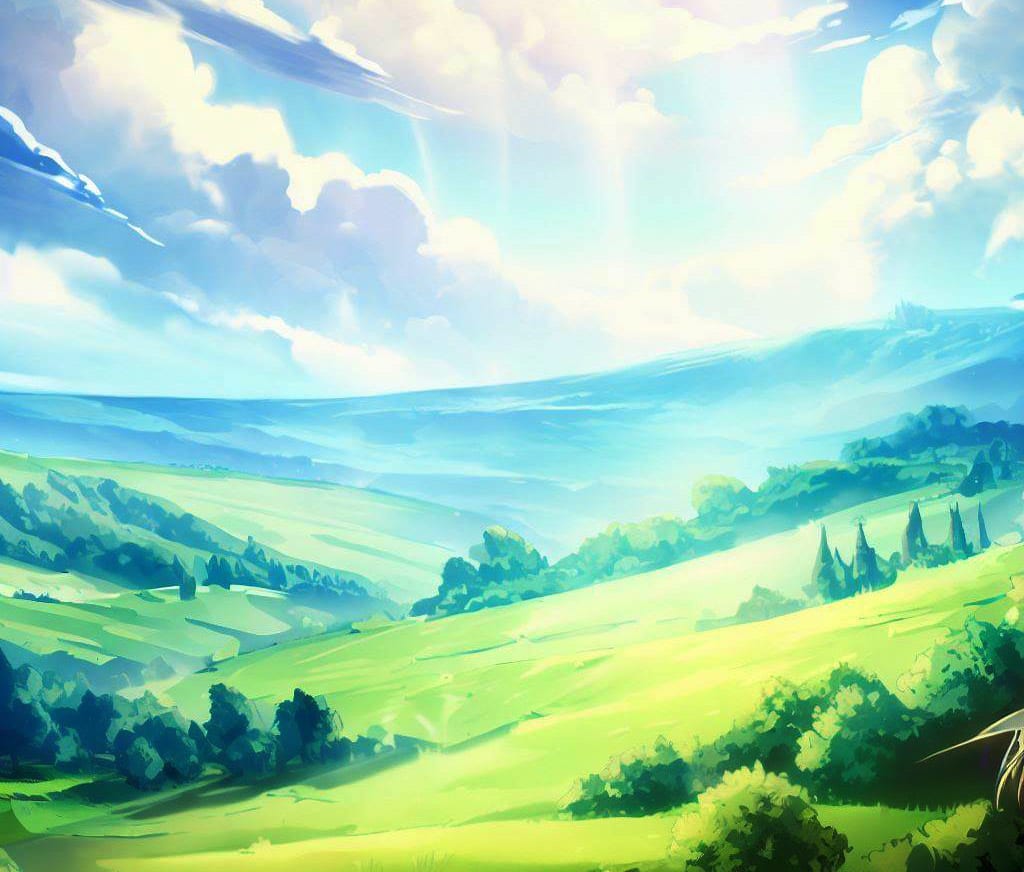 Beautiful Anime Field Background Landscape Illustration Stock Illustration  2023651595 | Shutterstock