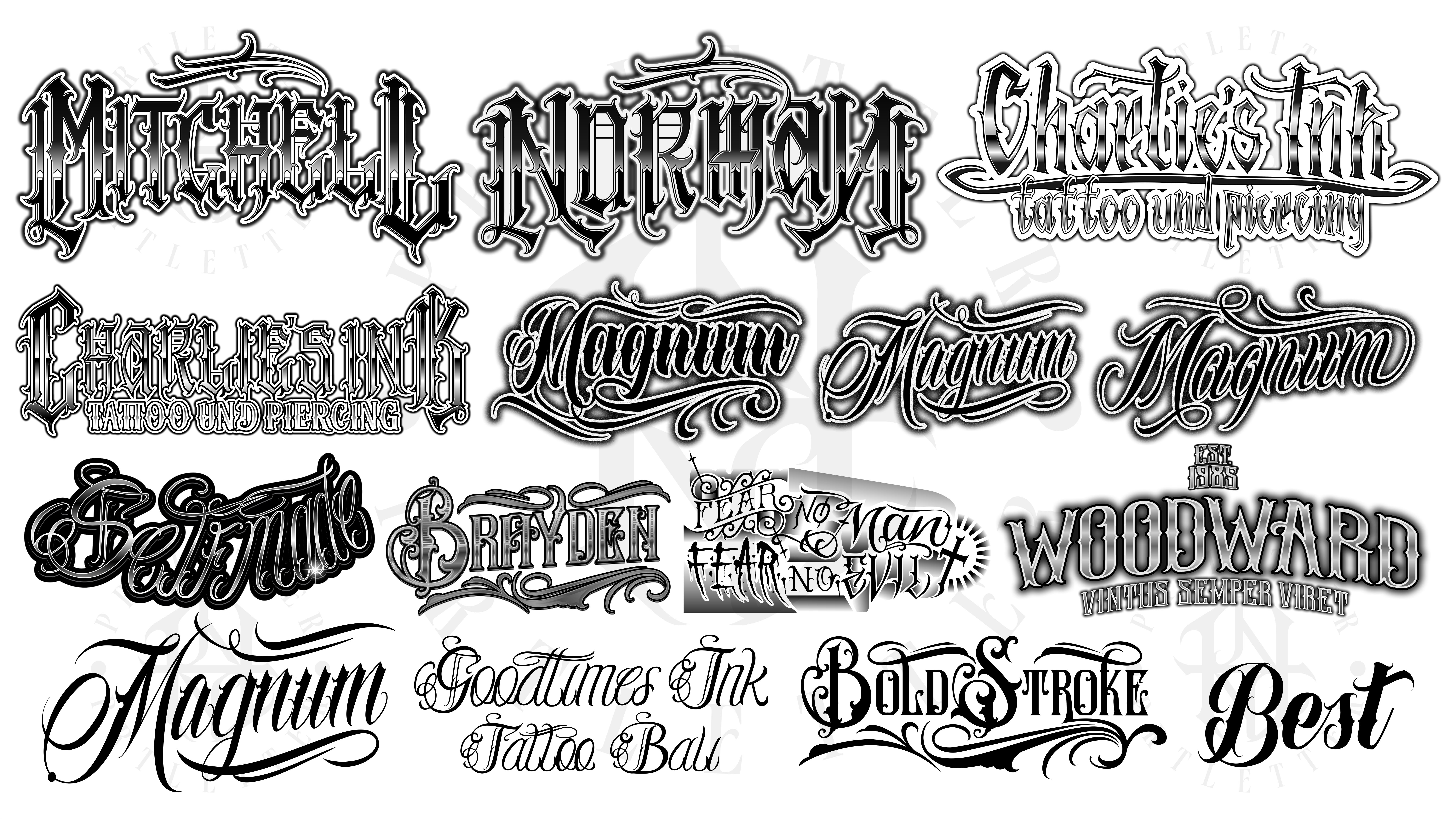 Cholo Schriftart Tattoo