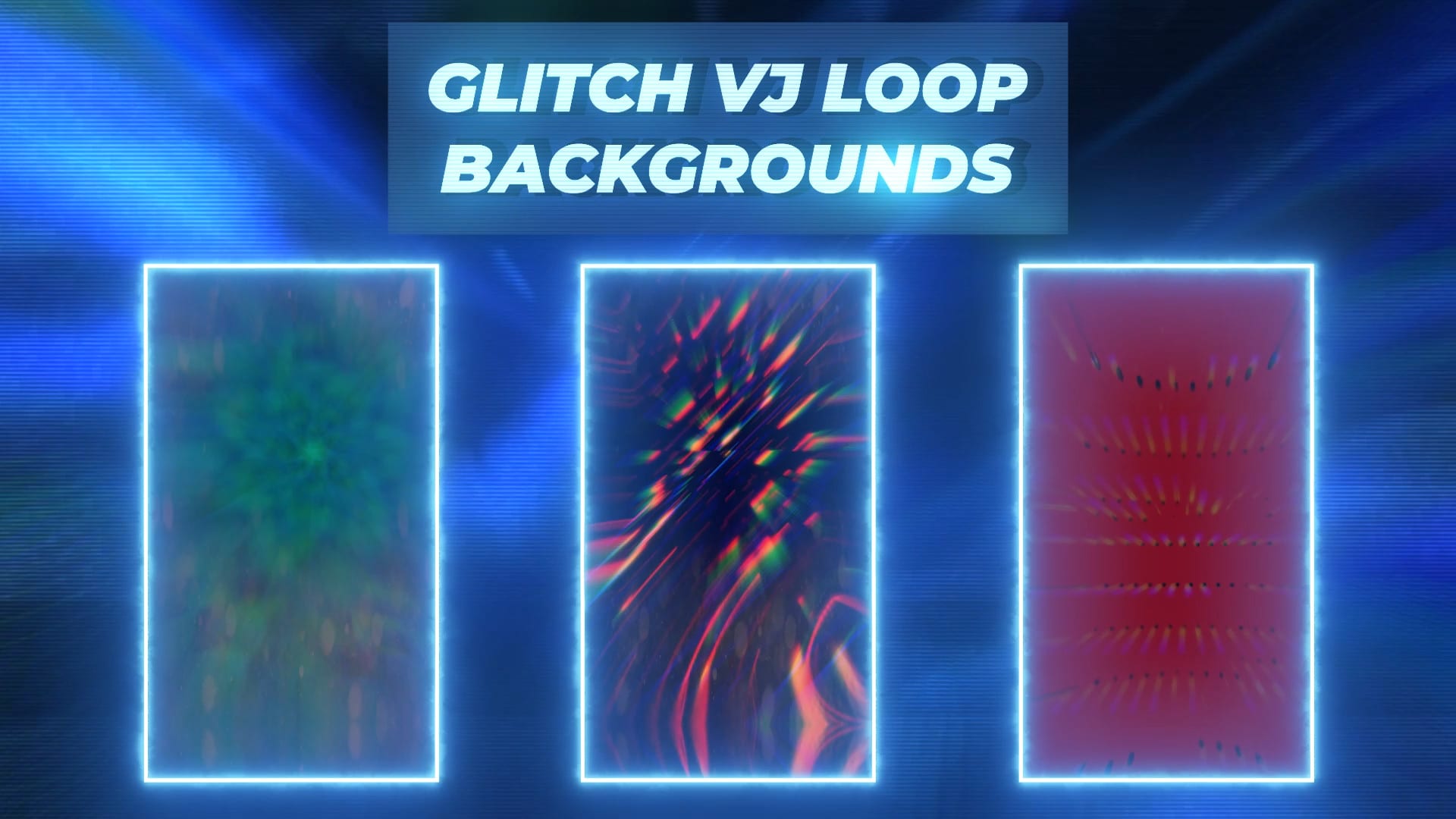 Glitch Door - VJ Video Loop. Full HD Glitch Motion Background