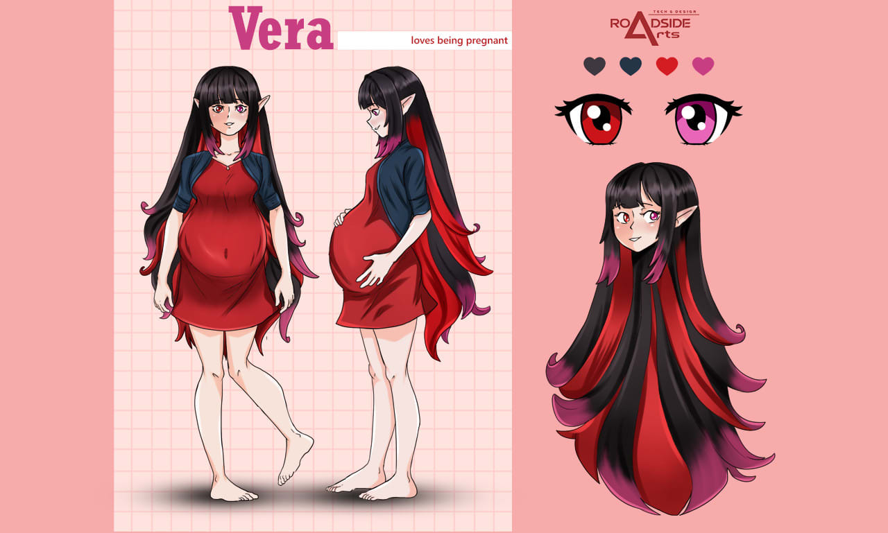 Draw anime or furry reference sheet of your vtuber fantasy character by  Noorulainrashid | Fiverr